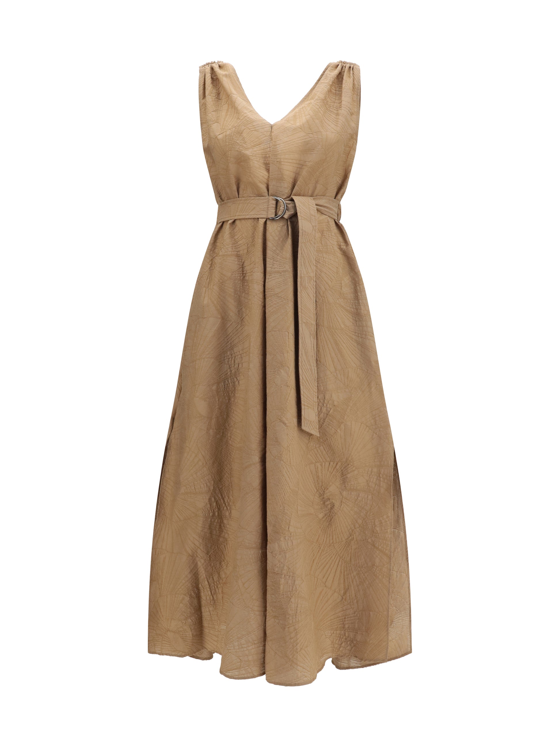 Brunello Cucinelli Women Midi Dress With Floral Motif BRUNELLO CUCINELLI
