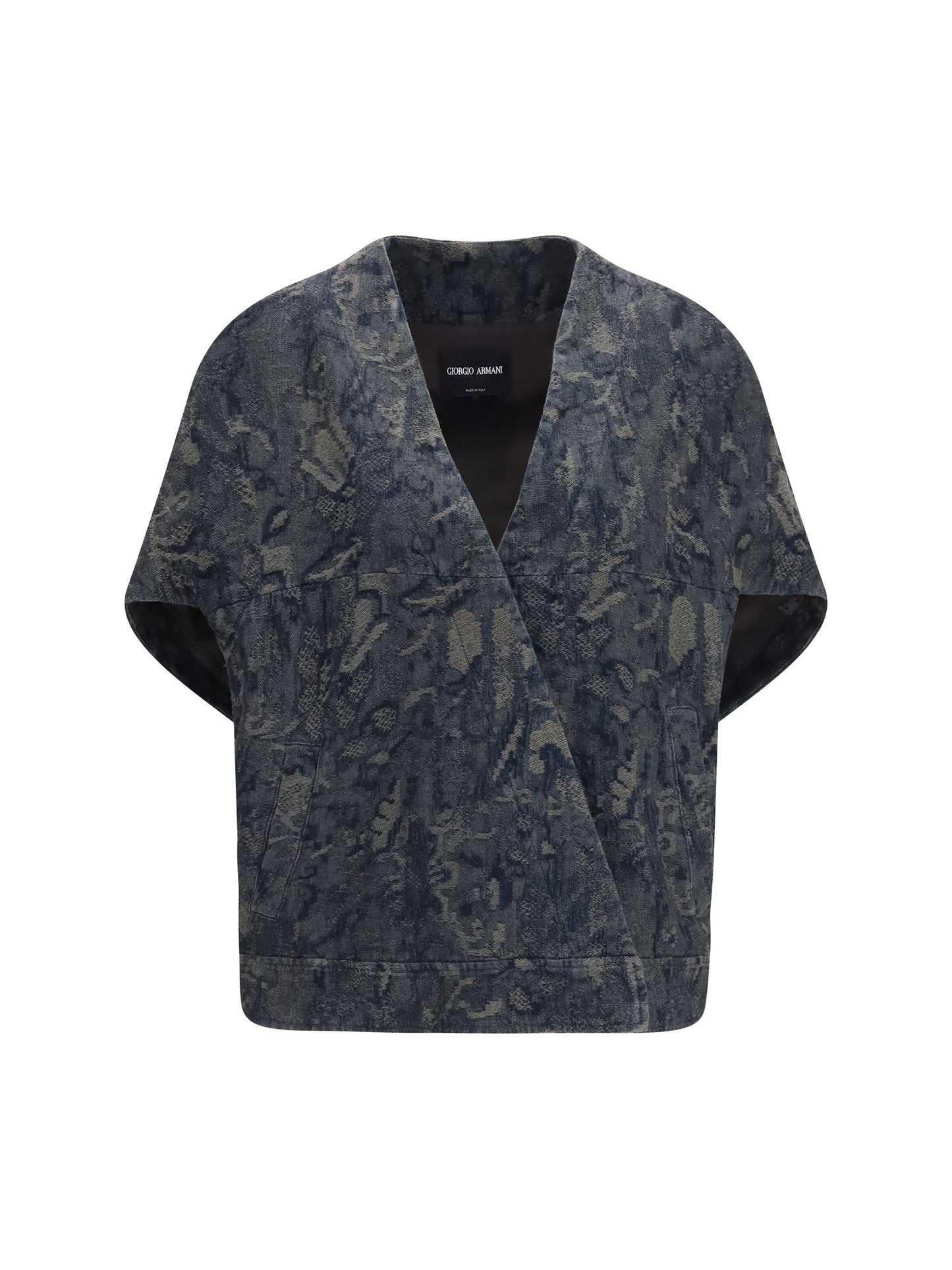Giorgio Armani Women Jacket In Oversized Floral Jacquard Denim GIORGIO ARMANI