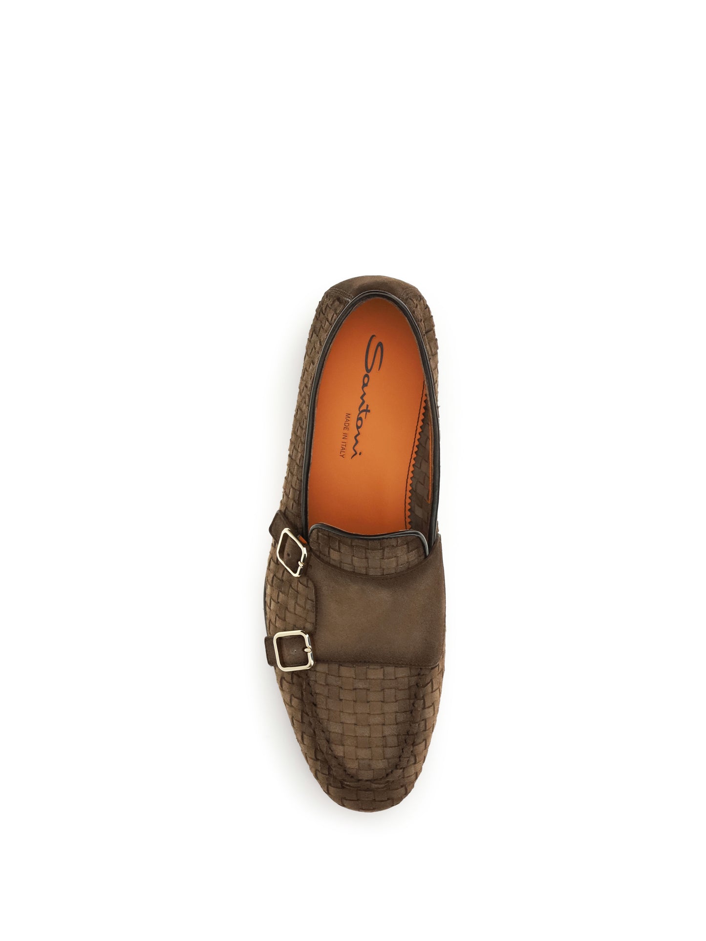 Santoni Men Woven Leather Loafers SANTONI