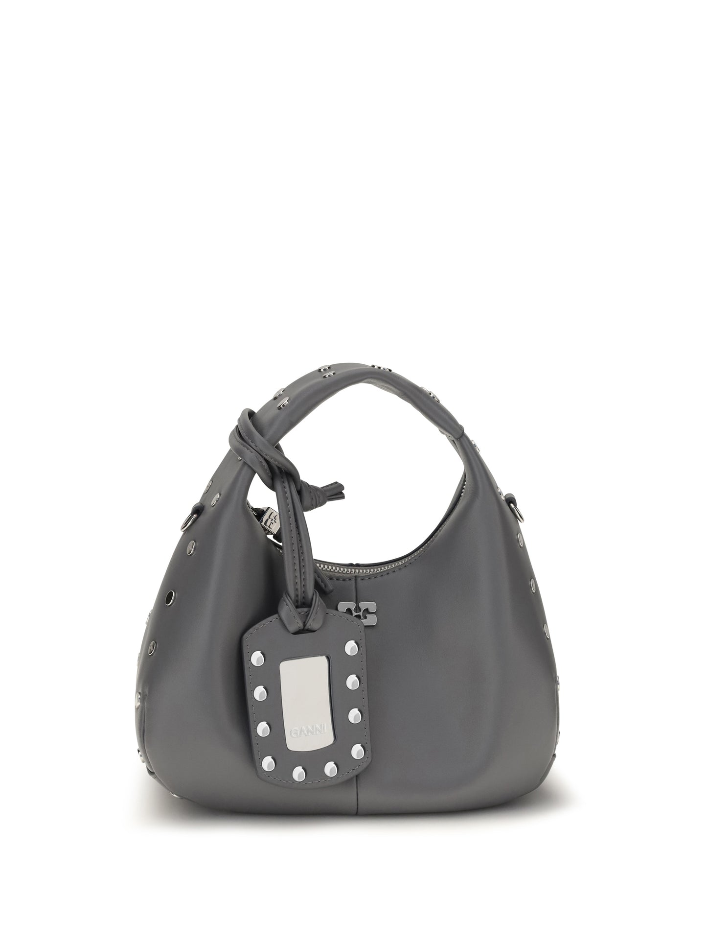 Ganni Women Mini Studded Hobo Handbag GANNI