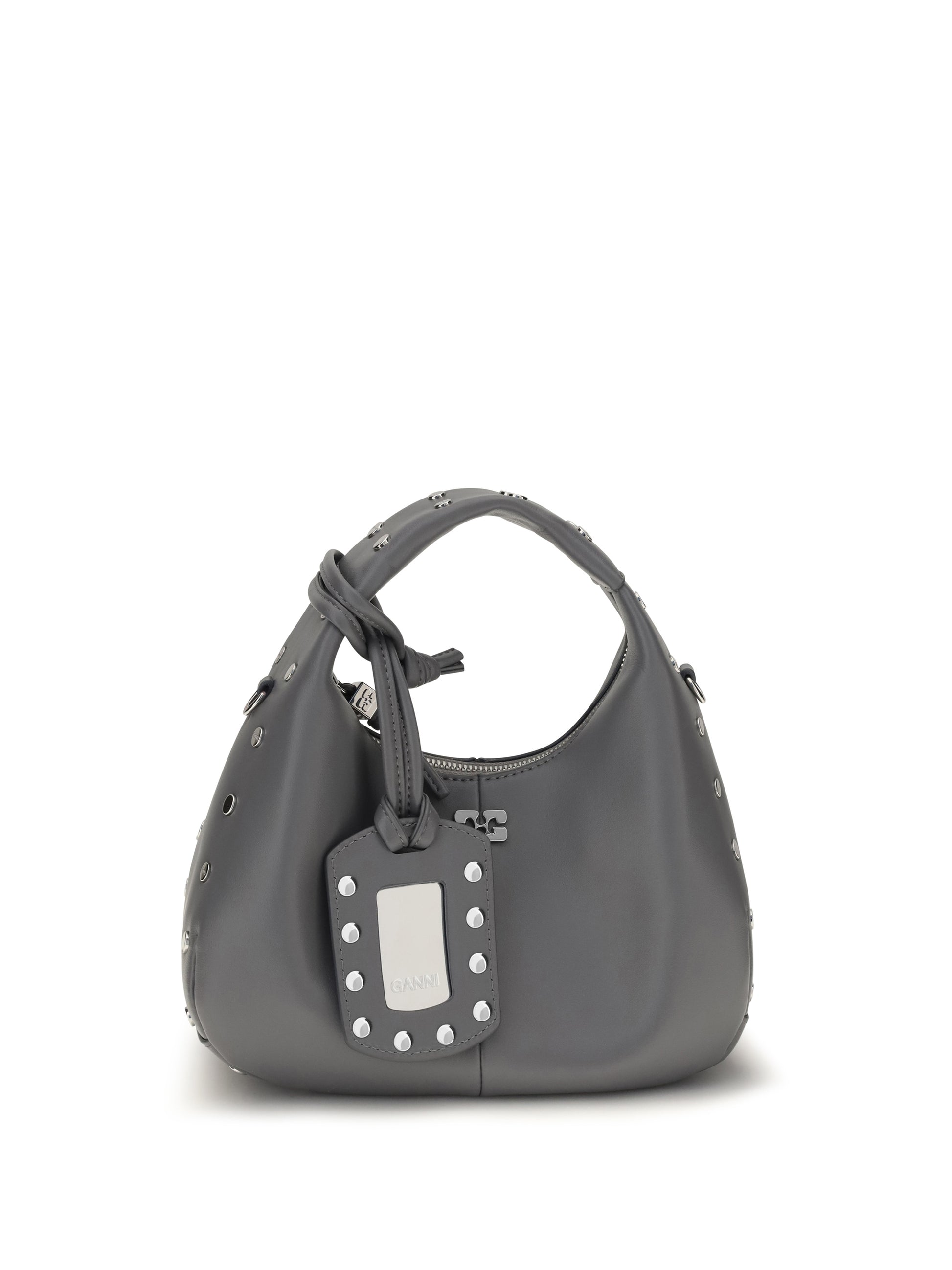Ganni Women Mini Studded Hobo Handbag GANNI