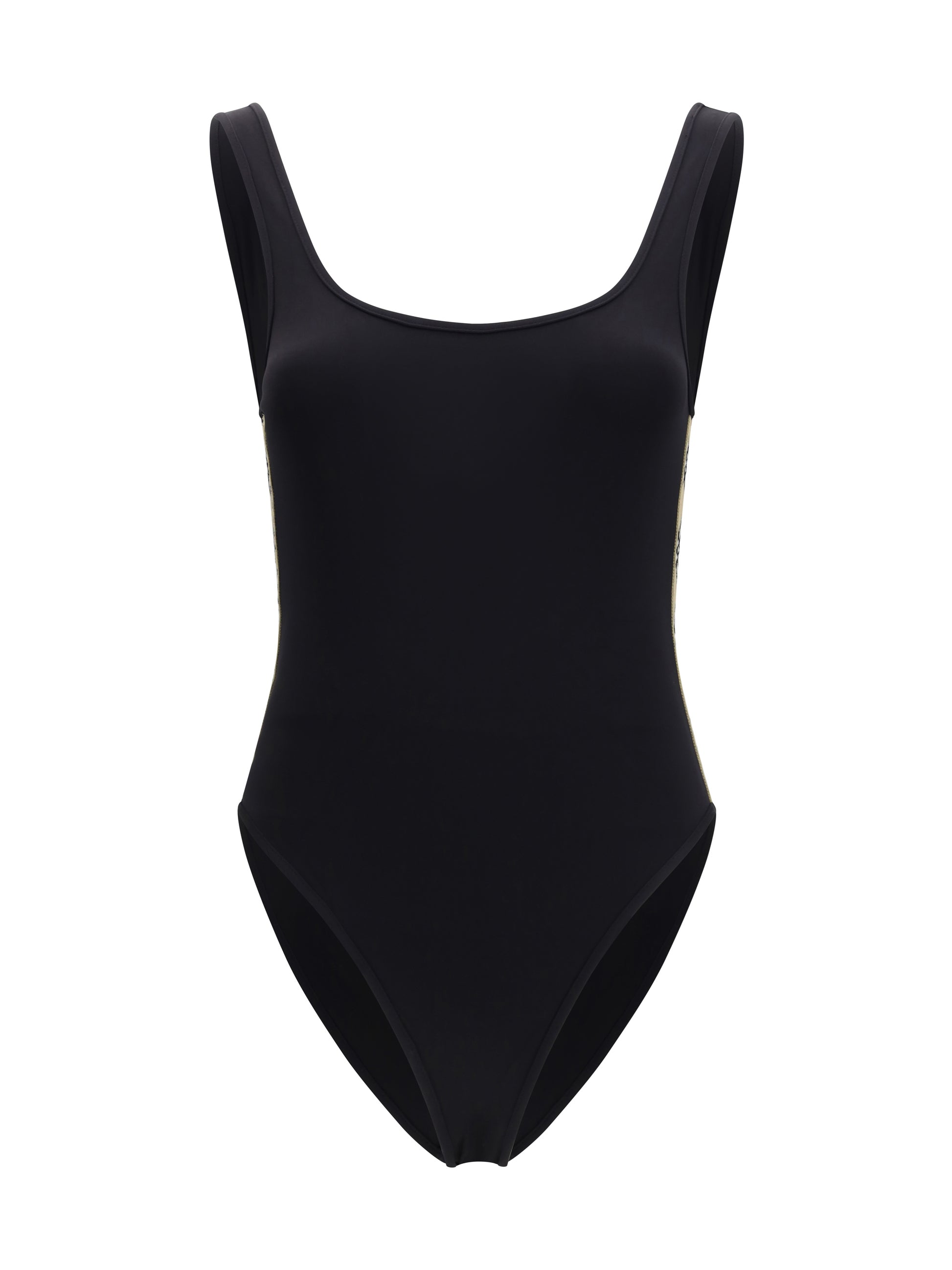 Burberry Women One-Piece Swimsuit With Check Trim BURBERRY