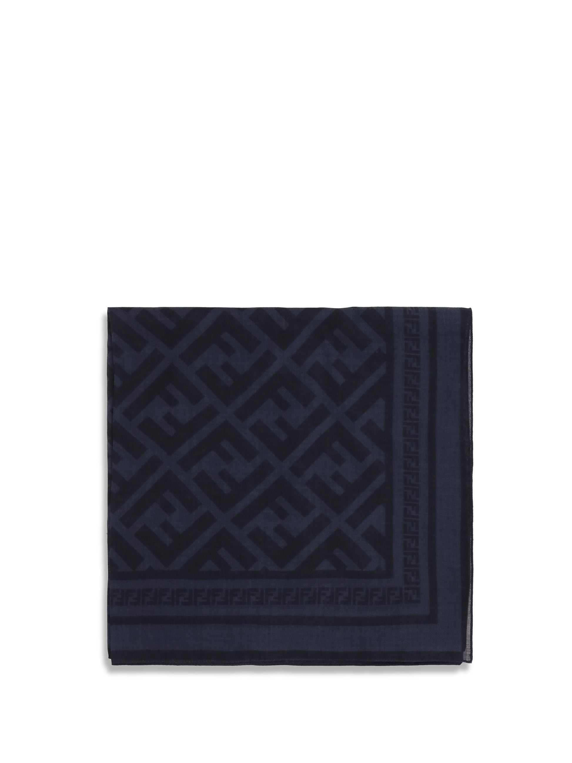 Fendi Men Ff Wool And Silk Scarf FENDI