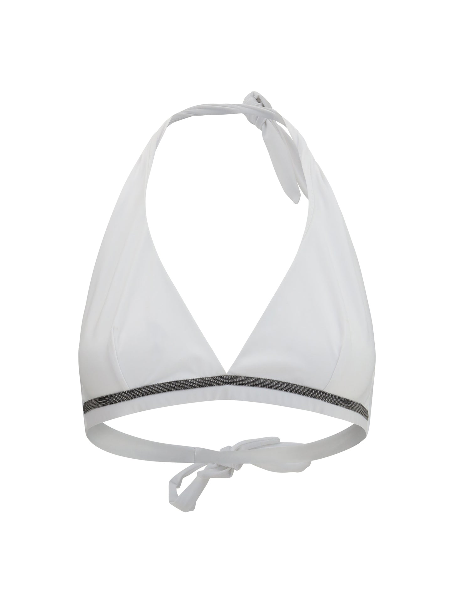 Brunello Cucinelli Women Tech Jersey Bikini Top With Monili BRUNELLO CUCINELLI
