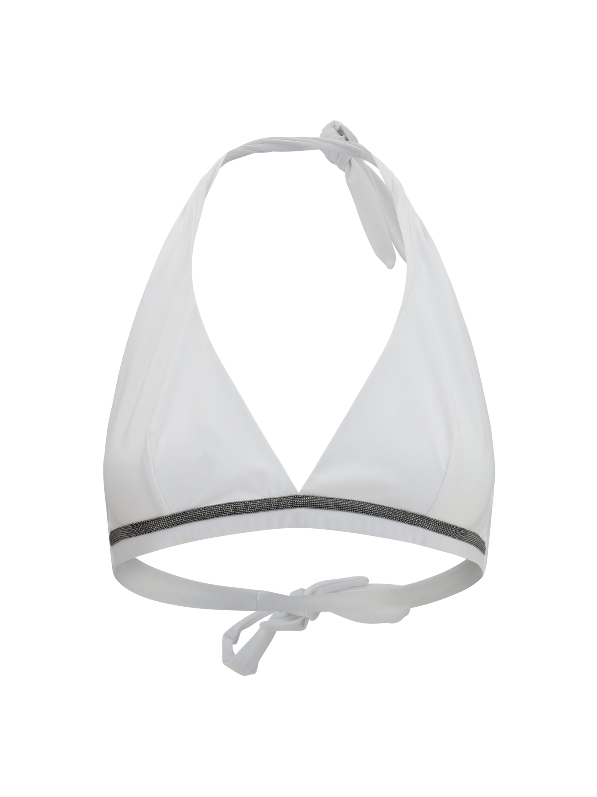 Brunello Cucinelli Women Tech Jersey Bikini Top With Monili BRUNELLO CUCINELLI