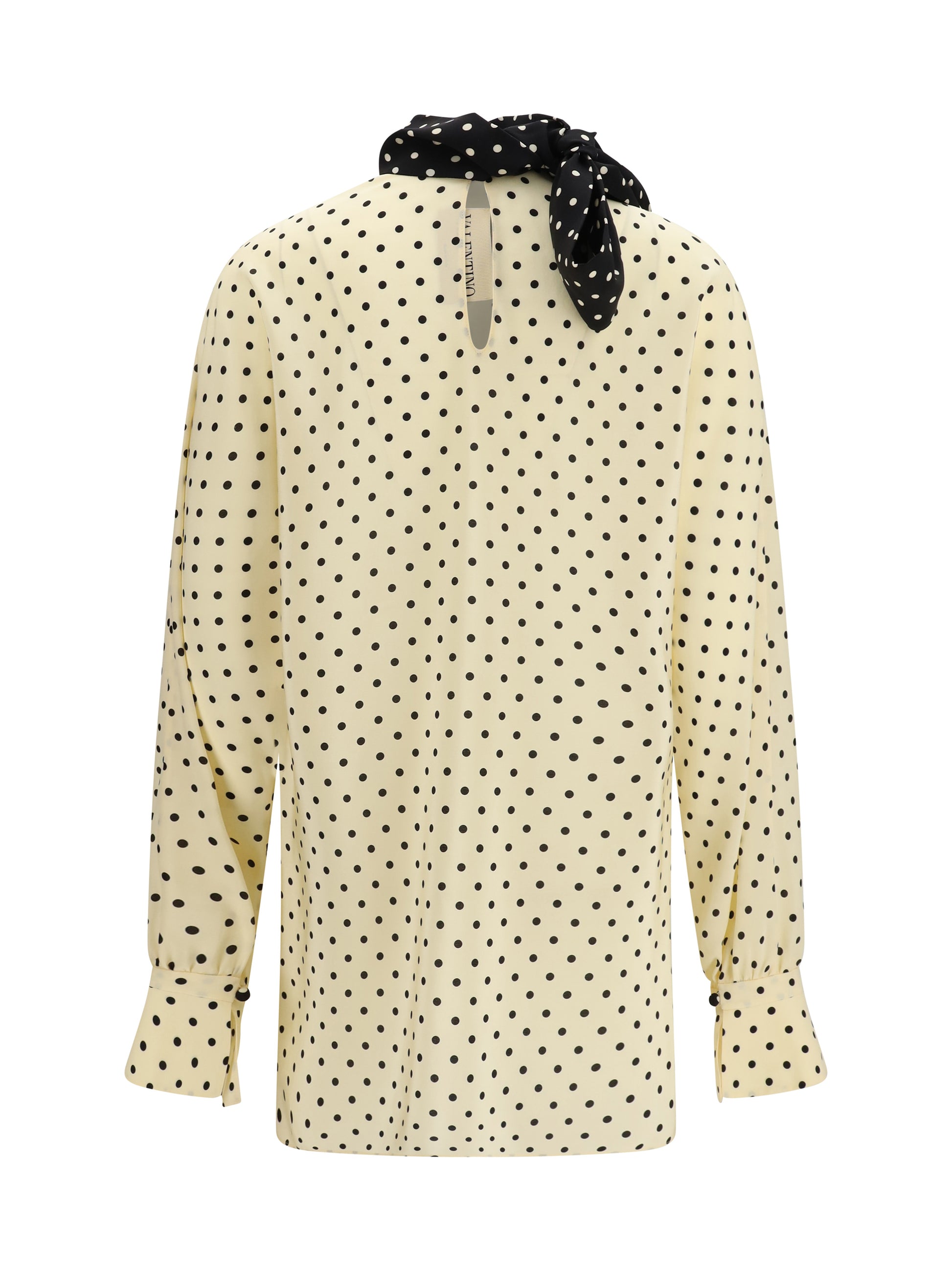 Valentino Women Polka Dot Blouse With Side Bow VALENTINO