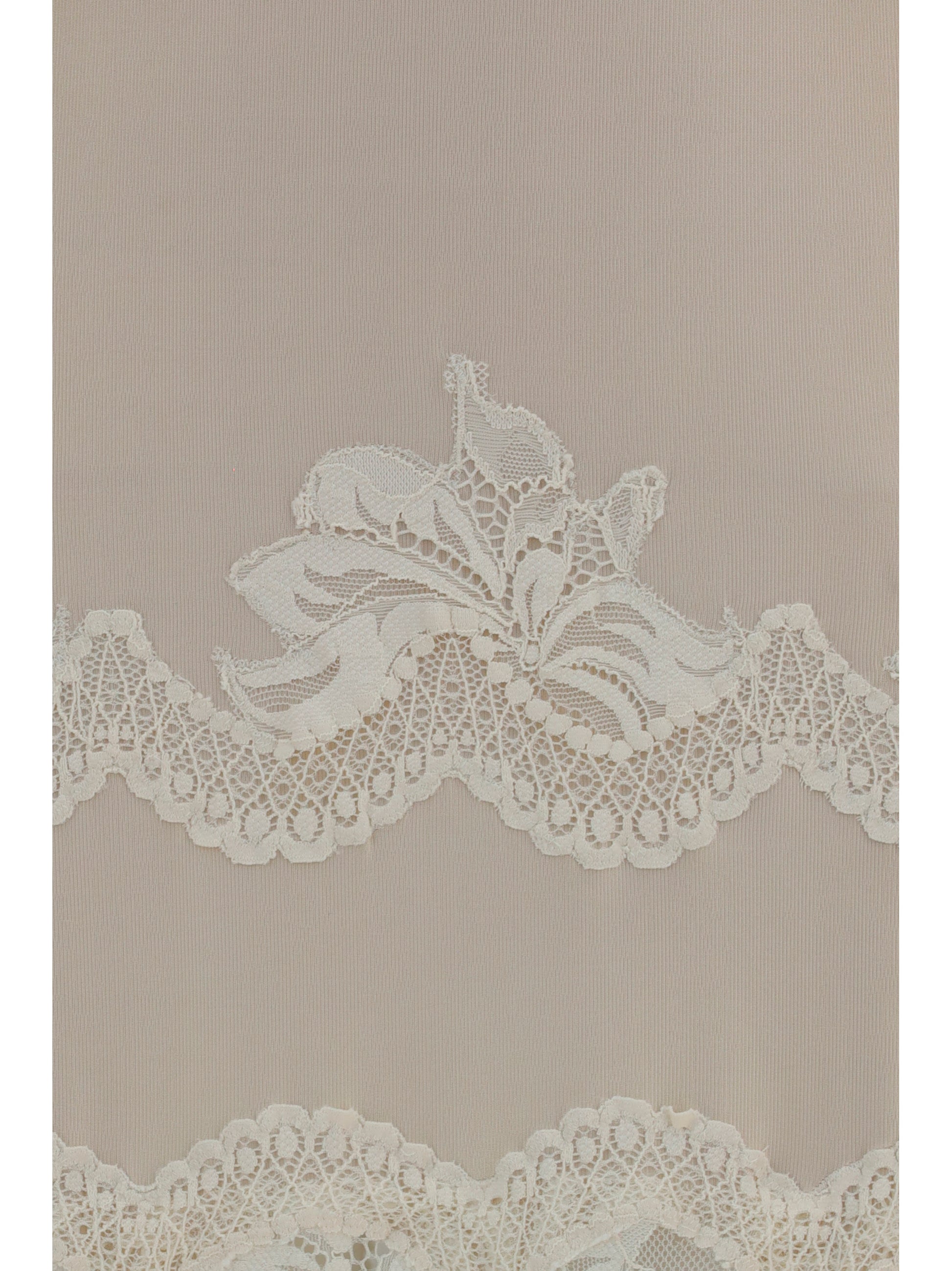Rabanne Women Long Lace And Jersey Dress PACO RABANNE