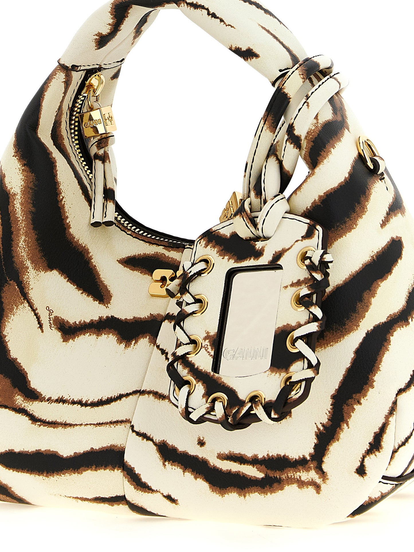 Ganni Women 'Mini Hobo Zebra' Handbag GANNI