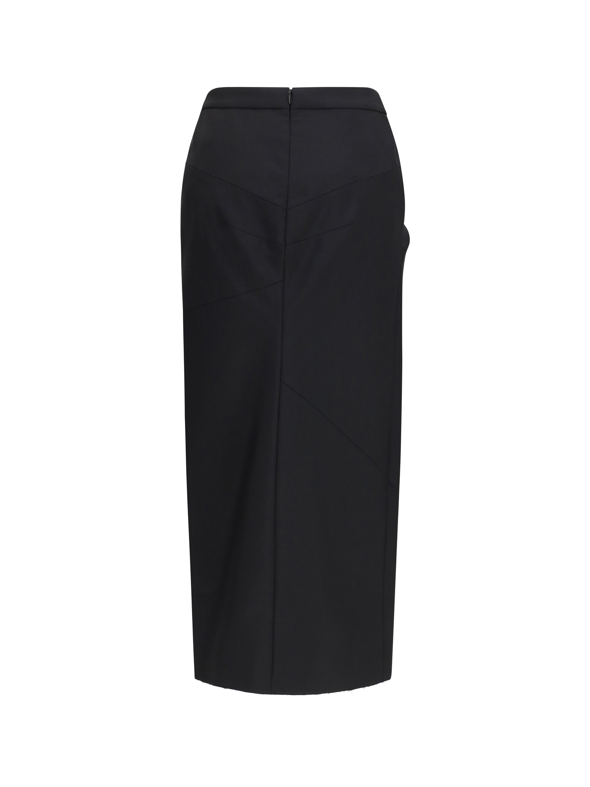Givenchy Women Draped Midi Skirt In Double-Faced Wool And Mohair GIVENCHY