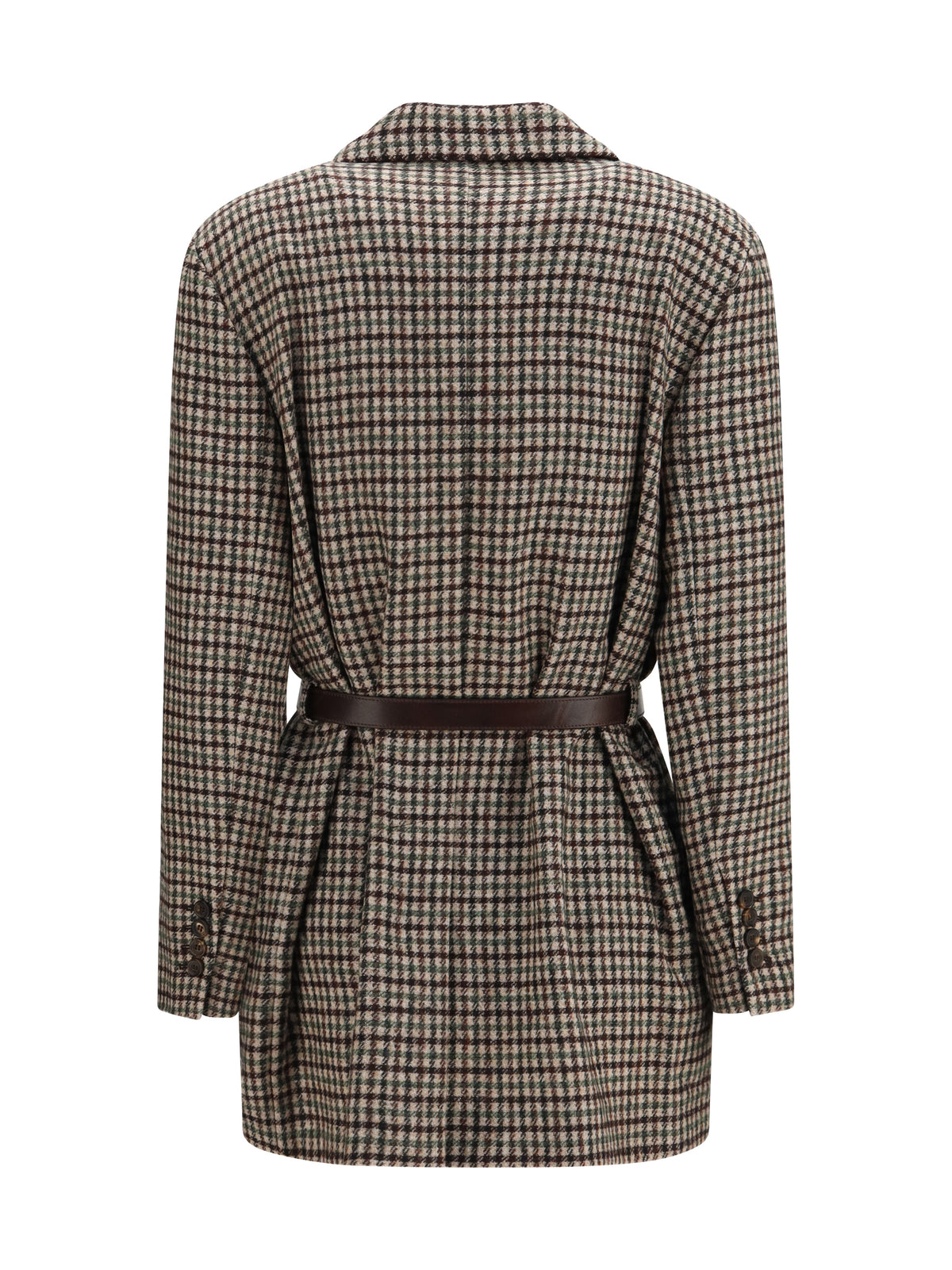 Brunello Cucinelli Women Single-Breasted Wool-Blend Blazer With Belt BRUNELLO CUCINELLI