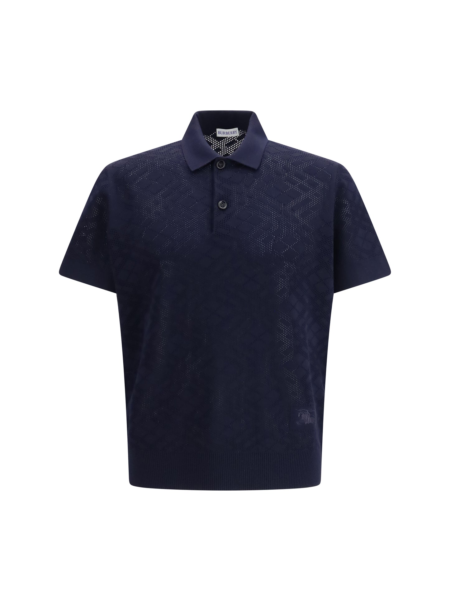 Burberry Men Check Wool Polo BURBERRY