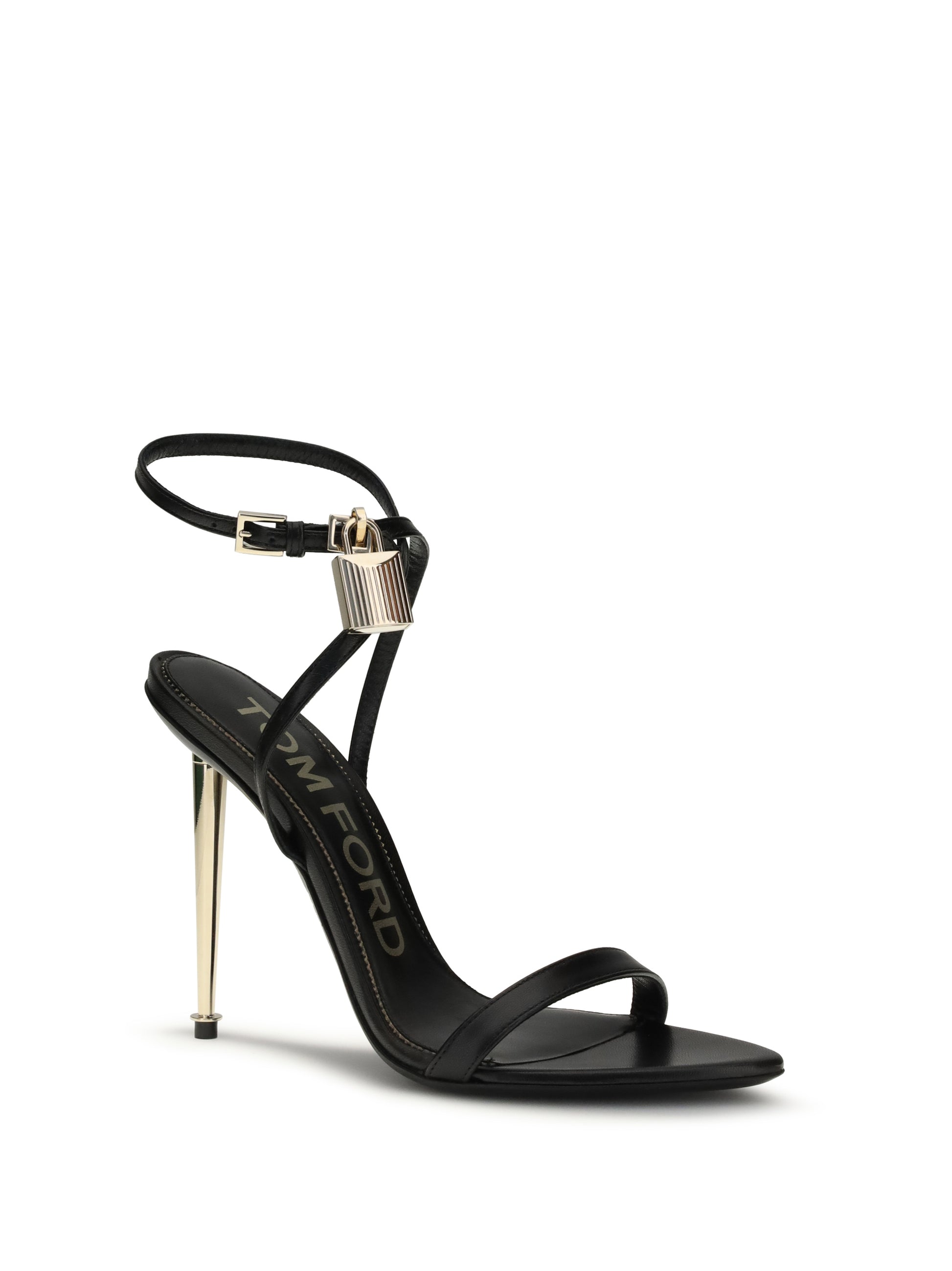 Tom Ford Women Padlock Pointy Naked Heeled Sandals TOM FORD