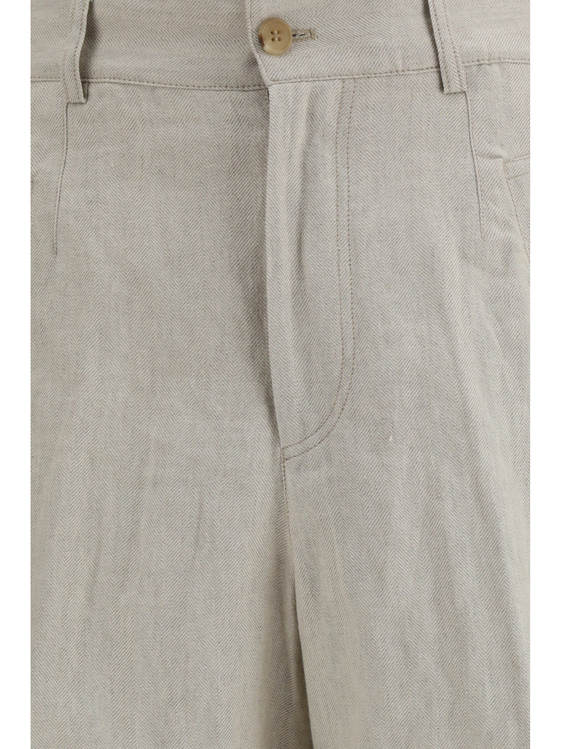 Dries Van Noten Men Linen And Cotton Blend Pants DRIES VAN NOTEN
