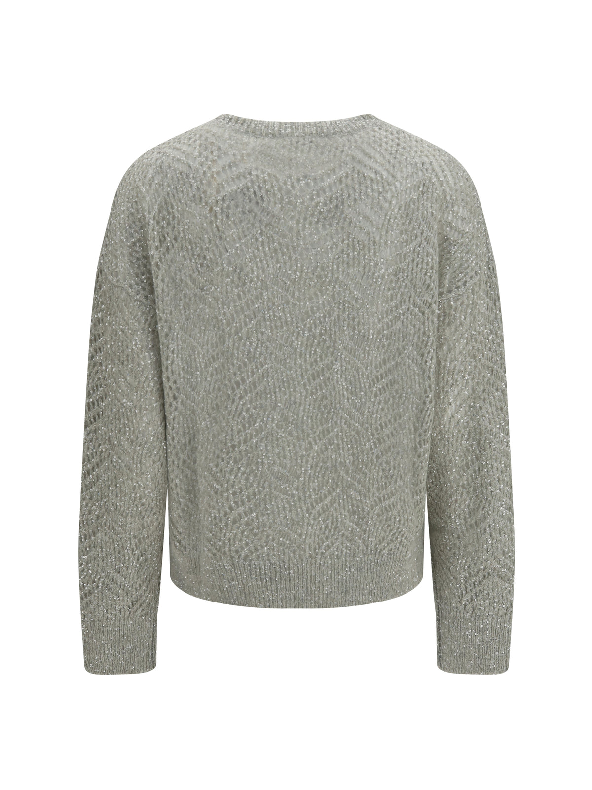 Brunello Cucinelli Women Openwork Sequined Crewneck Sweater BRUNELLO CUCINELLI