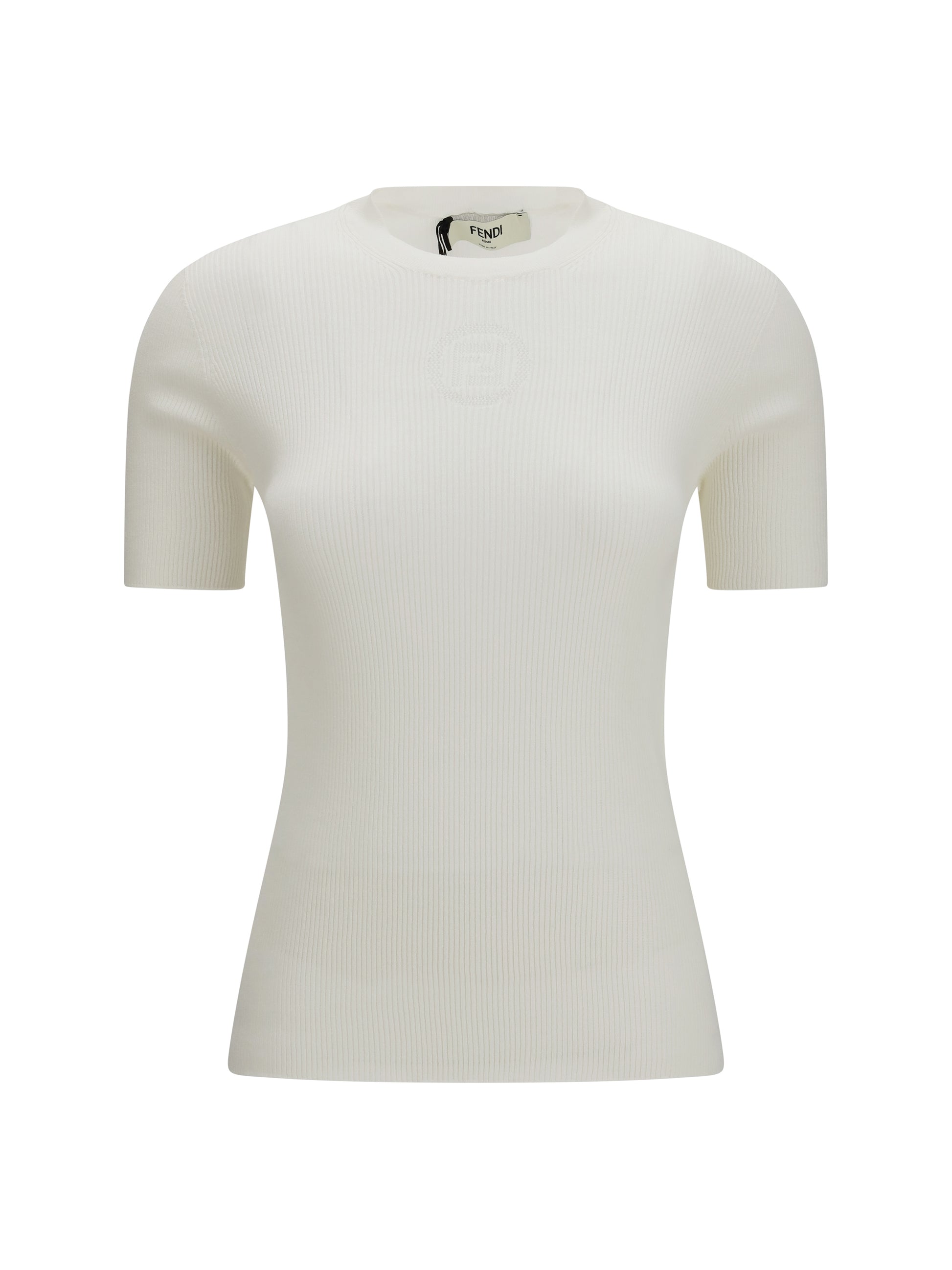 Fendi Women Short-Sleeve Cotton Sweater FENDI
