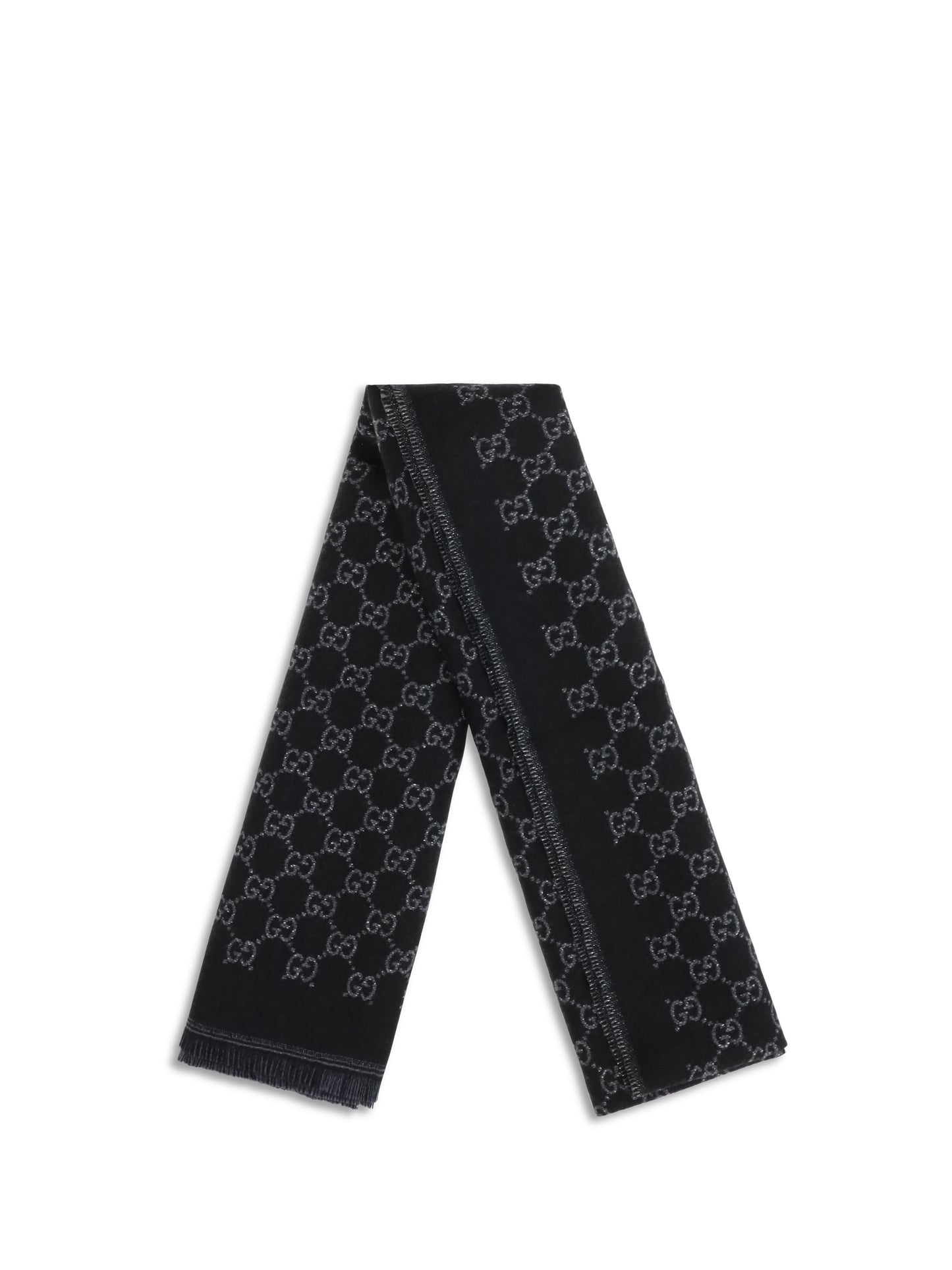 Gucci Women Miss Stenny Gg Monogram Wool Scarf GUCCI