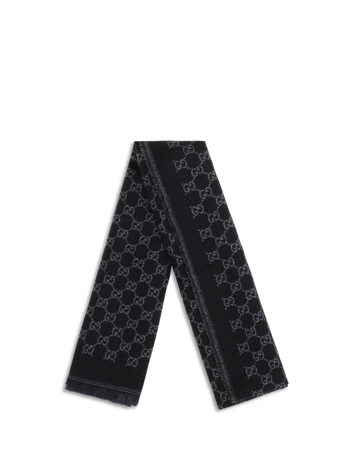 Gucci Women Miss Stenny Gg Monogram Wool Scarf GUCCI