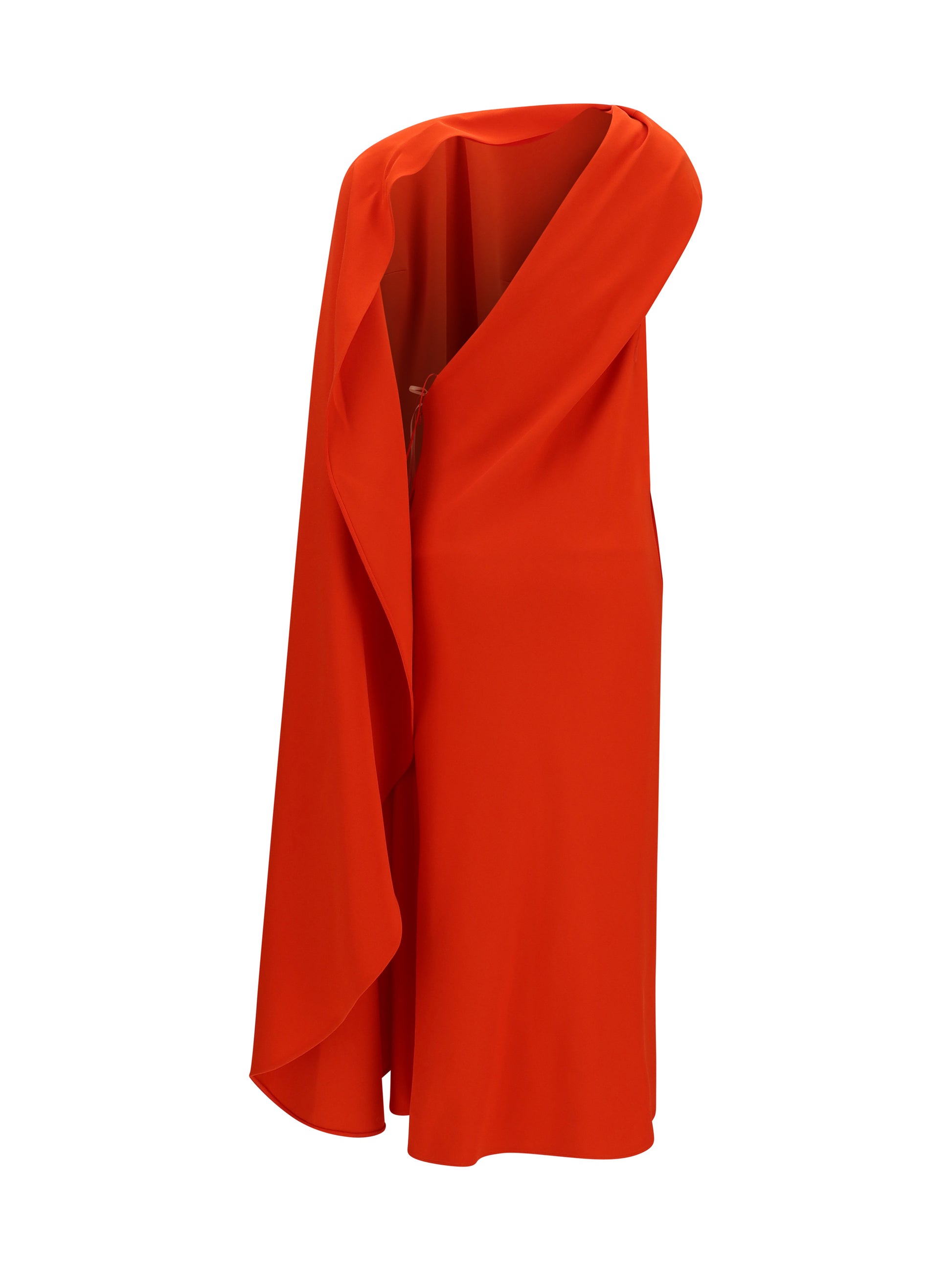 Balenciaga Women Draped Silk Maxi Dress BALENCIAGA