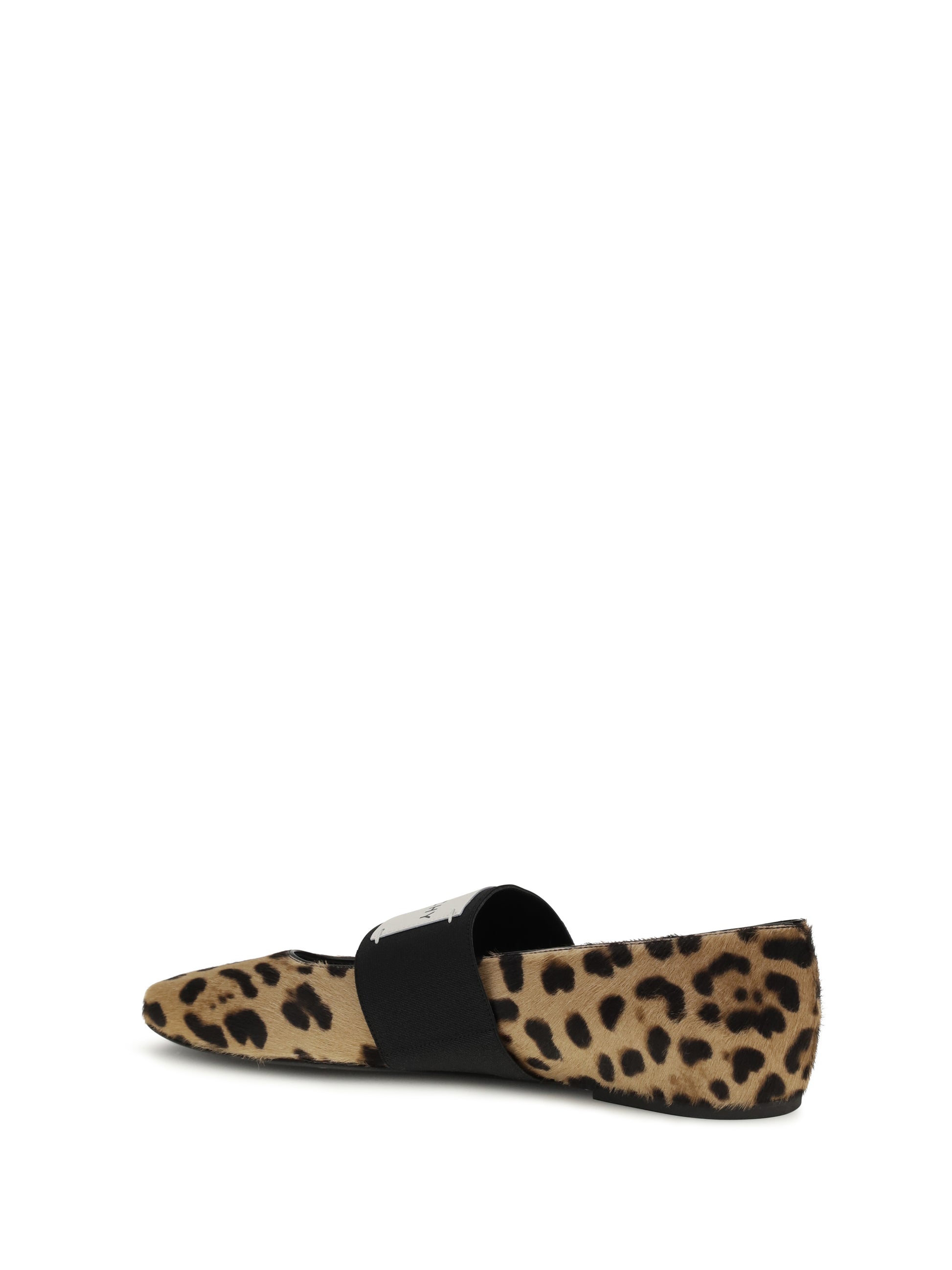 Givenchy Women Leopard Print Sliced Square Ballerinas GIVENCHY