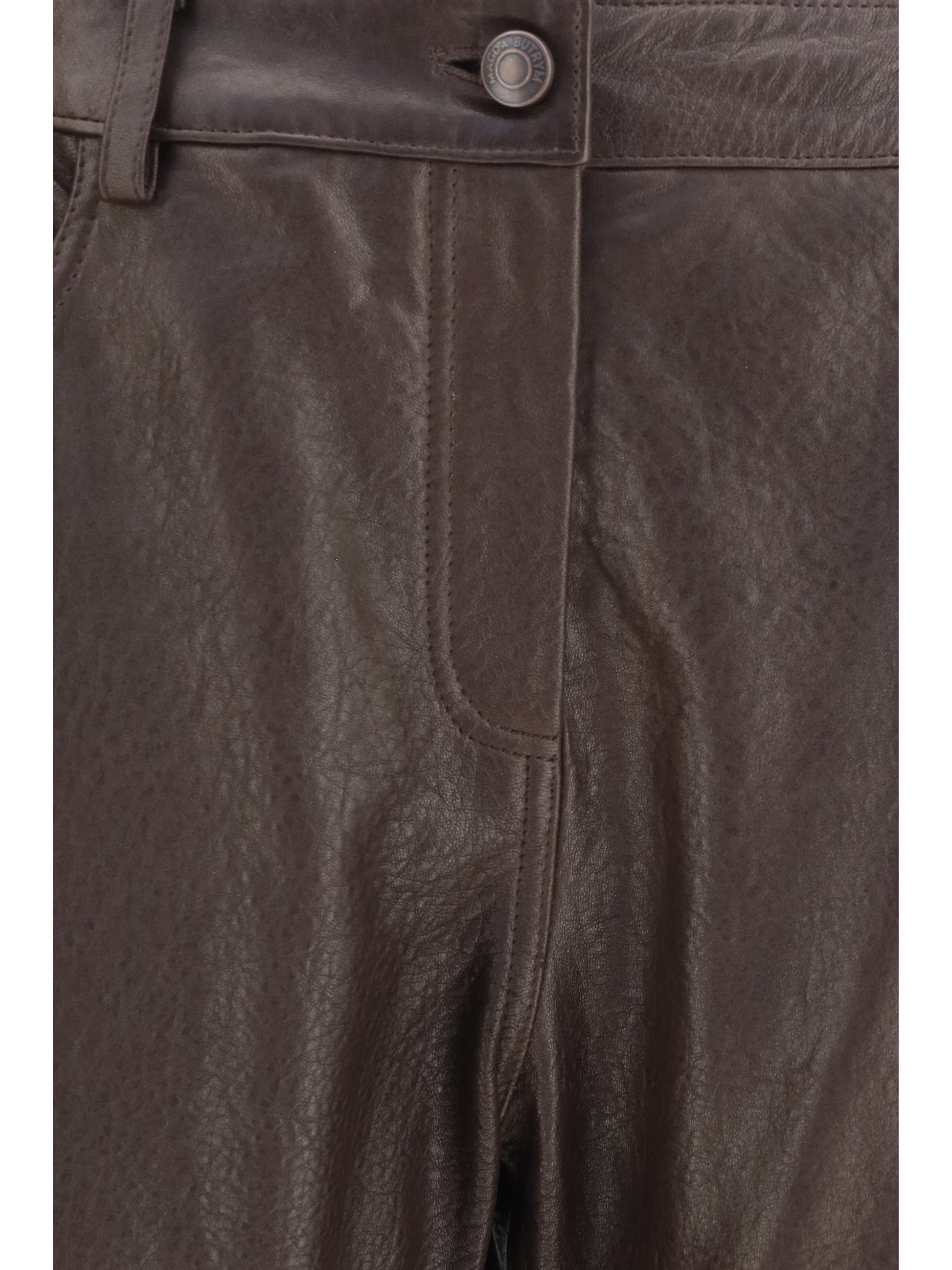 Magda Butrym Women Straight-Leg Leather Pants MAGDA BUTRYM