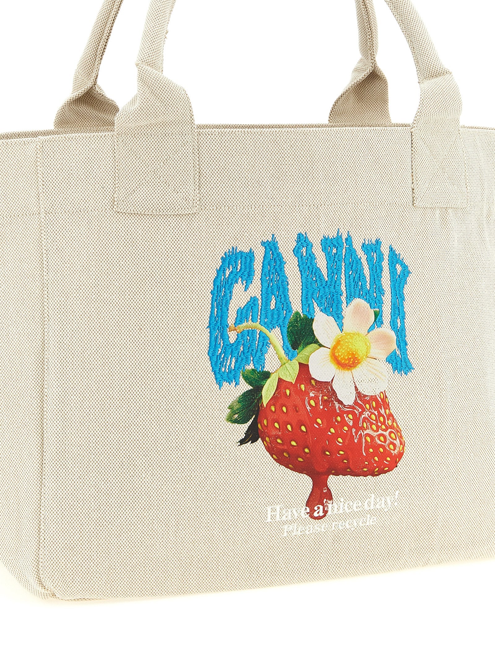 Ganni Women Medium 'Strawberry' Shopping Bag GANNI