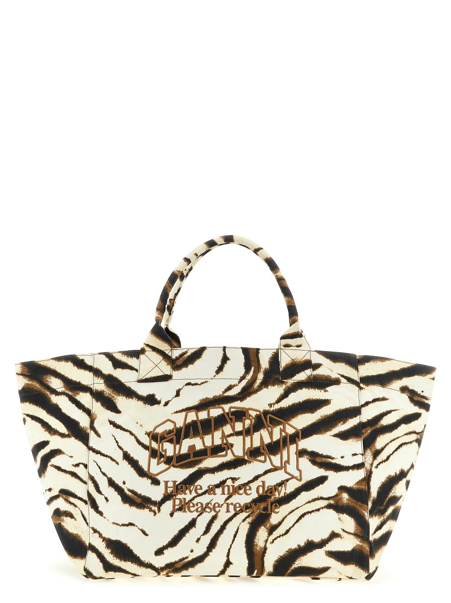 Ganni Women 'Xxl Zebra' Shopping Bag GANNI