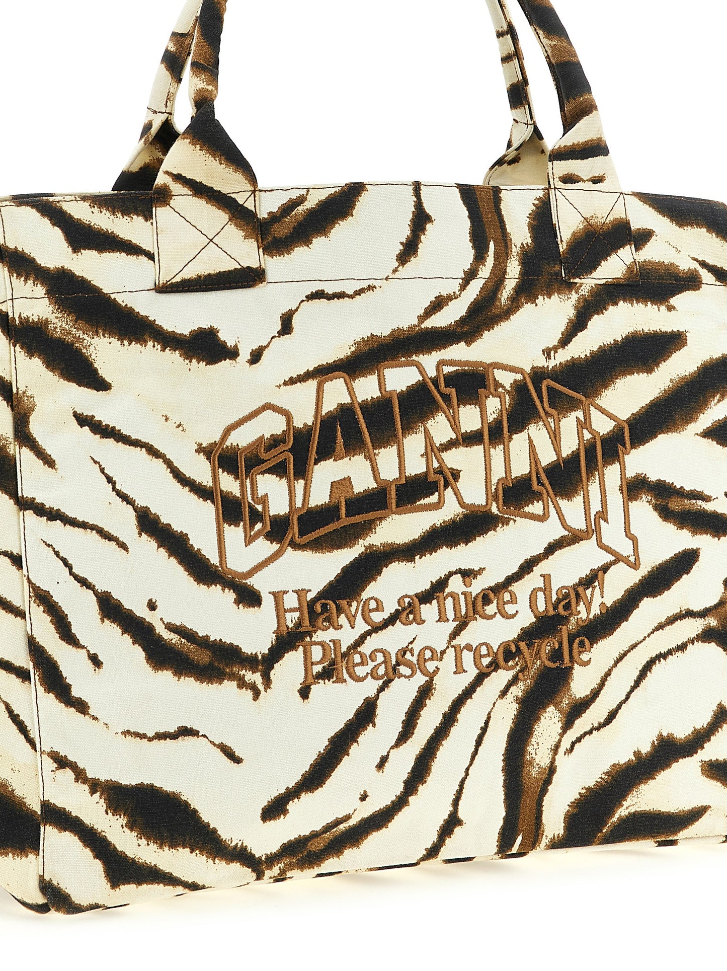 Ganni Women 'Xxl Zebra' Shopping Bag GANNI
