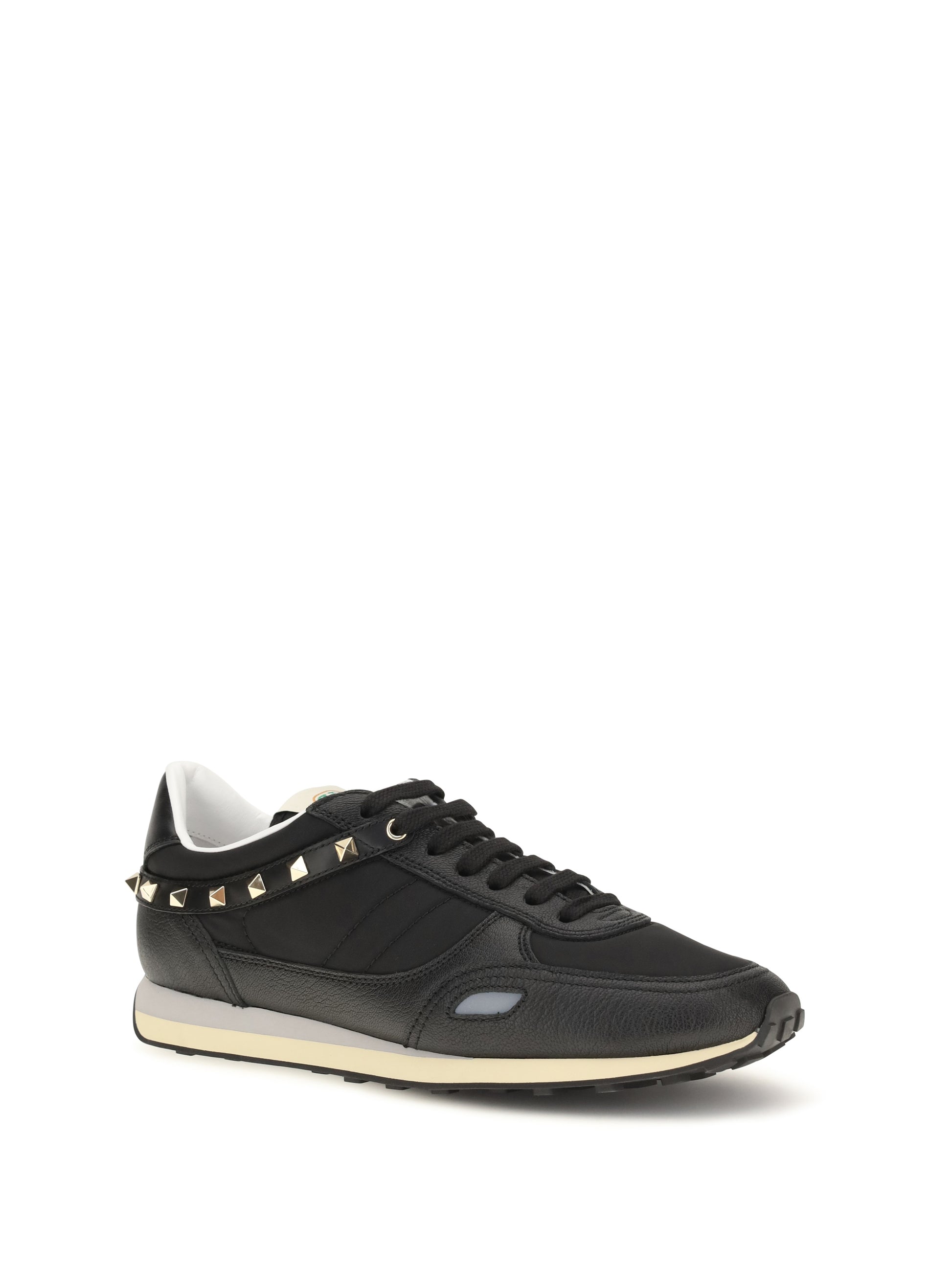 Valentino Garavani Men Stud Up Sneakers In Leather And Nylon VALENTINO GARAVANI