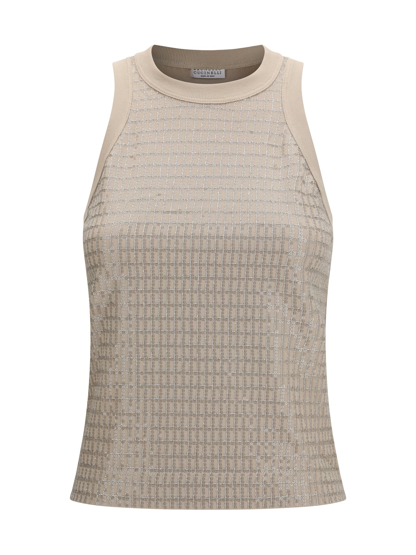 Brunello Cucinelli Women Top In Cotton With Luminous Embroidery BRUNELLO CUCINELLI