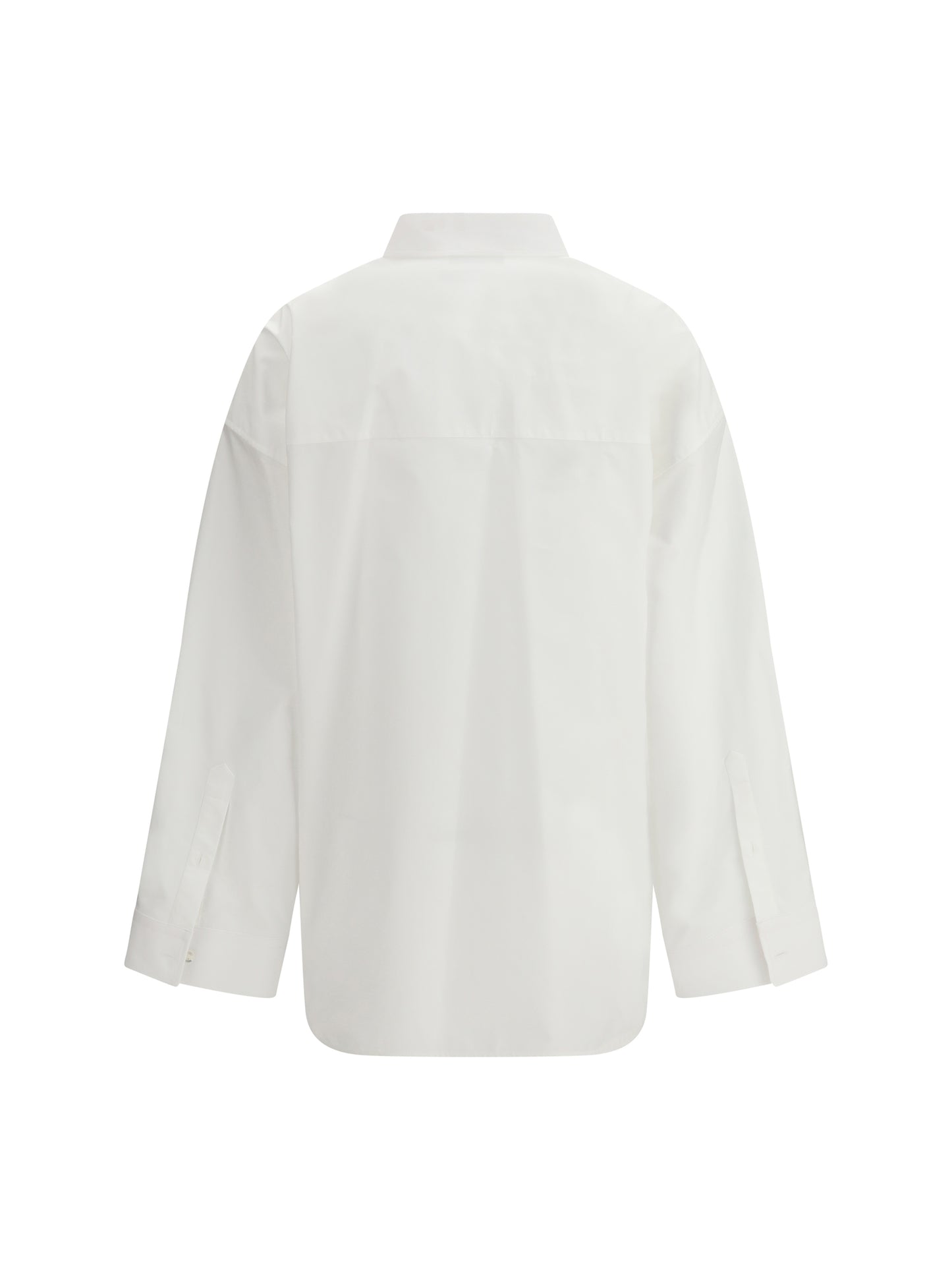 Balenciaga Women Lace-Up Cotton Shirt BALENCIAGA