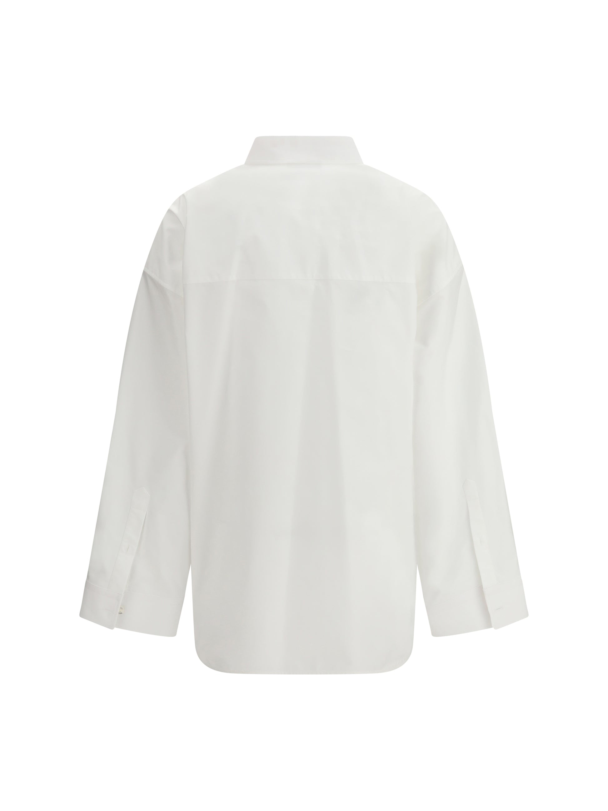Balenciaga Women Lace-Up Cotton Shirt BALENCIAGA