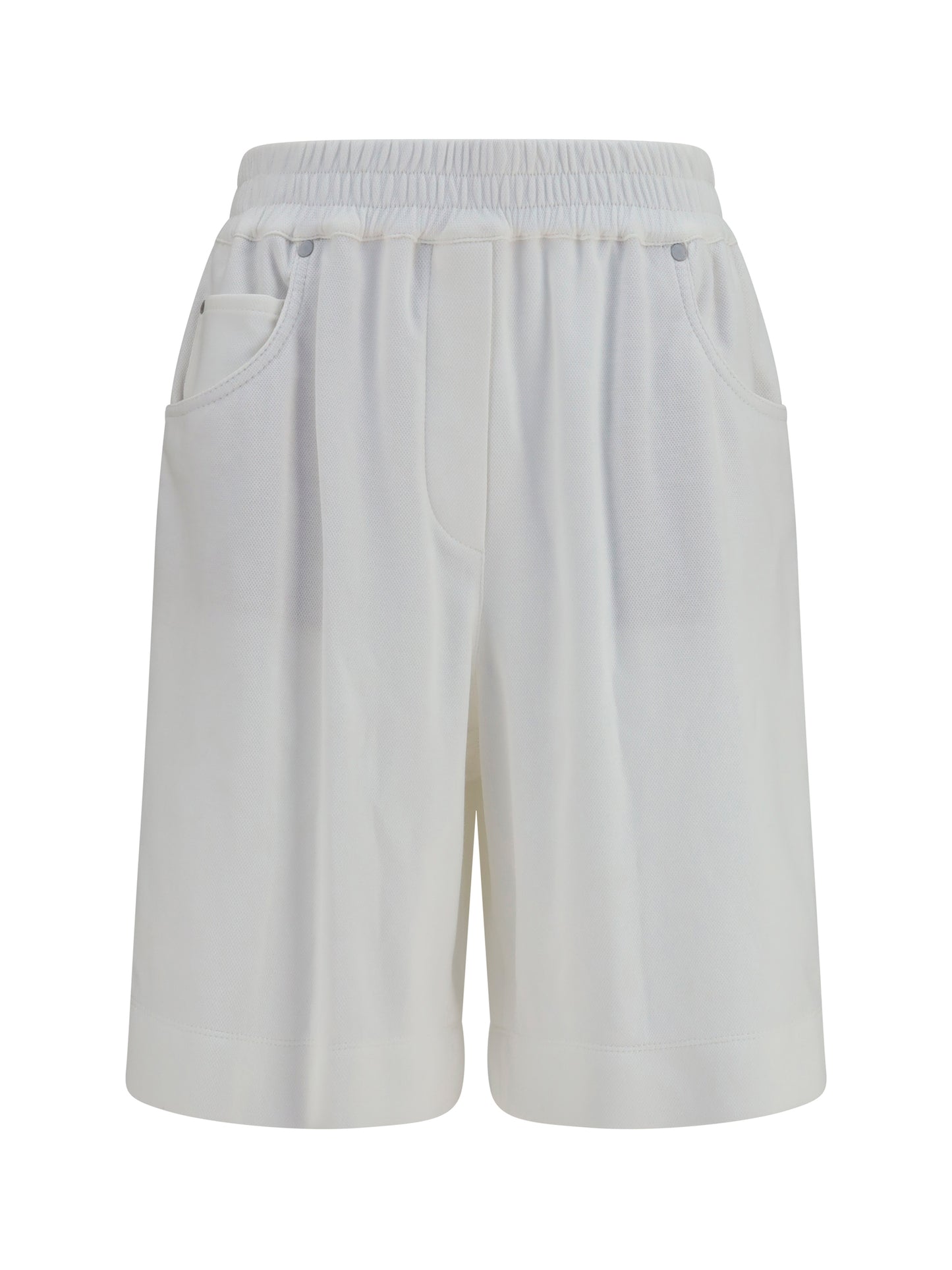 Brunello Cucinelli Women Cotton Piqué Shorts BRUNELLO CUCINELLI