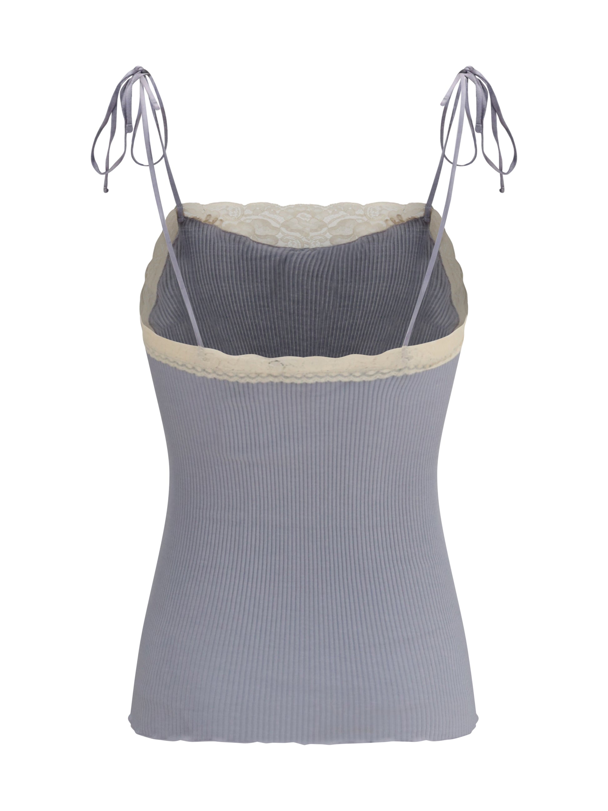 Chloé Women Jersey And Lace Thin Strap Top CHLOE