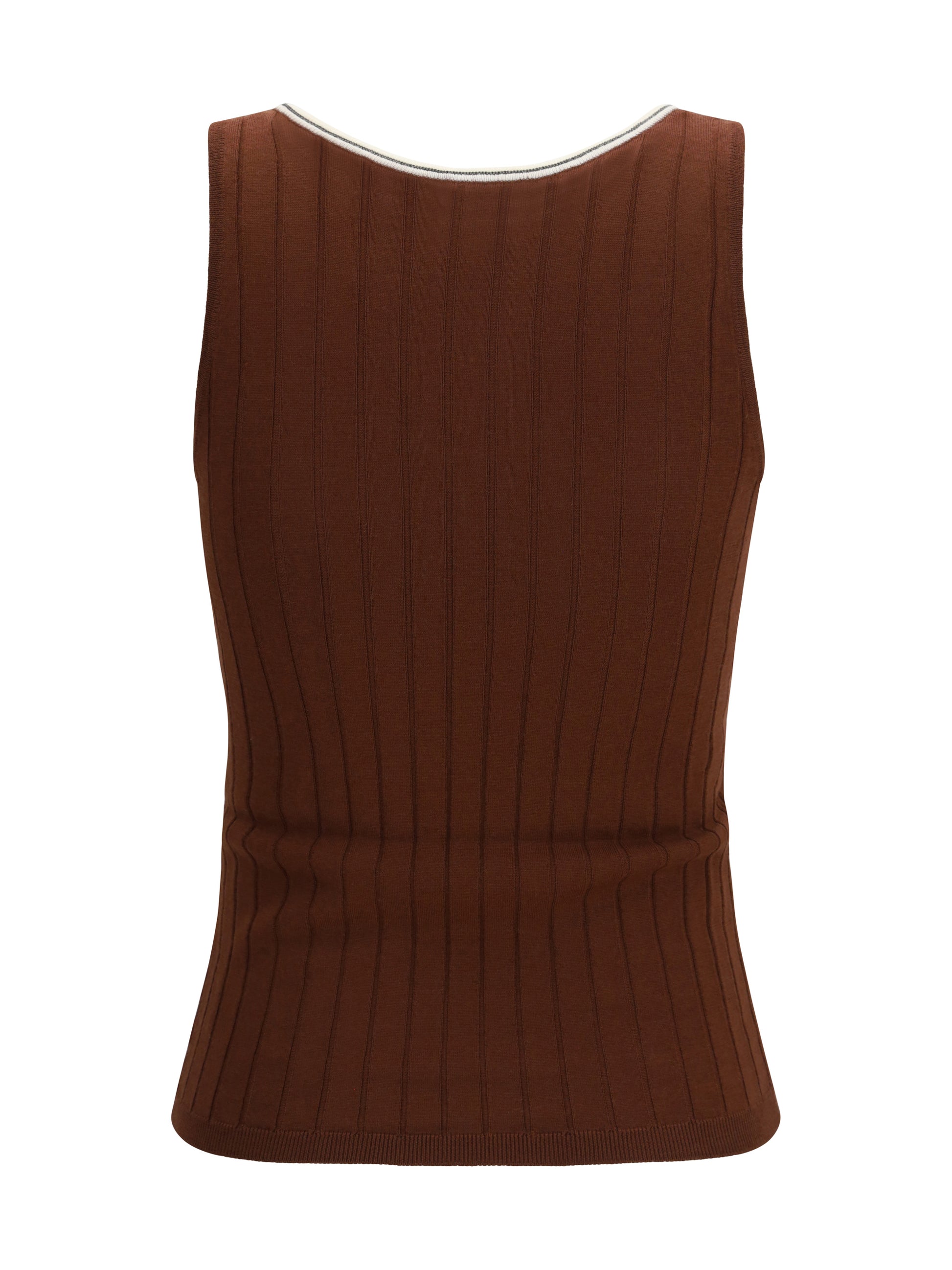 Brunello Cucinelli Women Ribbed Jersey Top BRUNELLO CUCINELLI