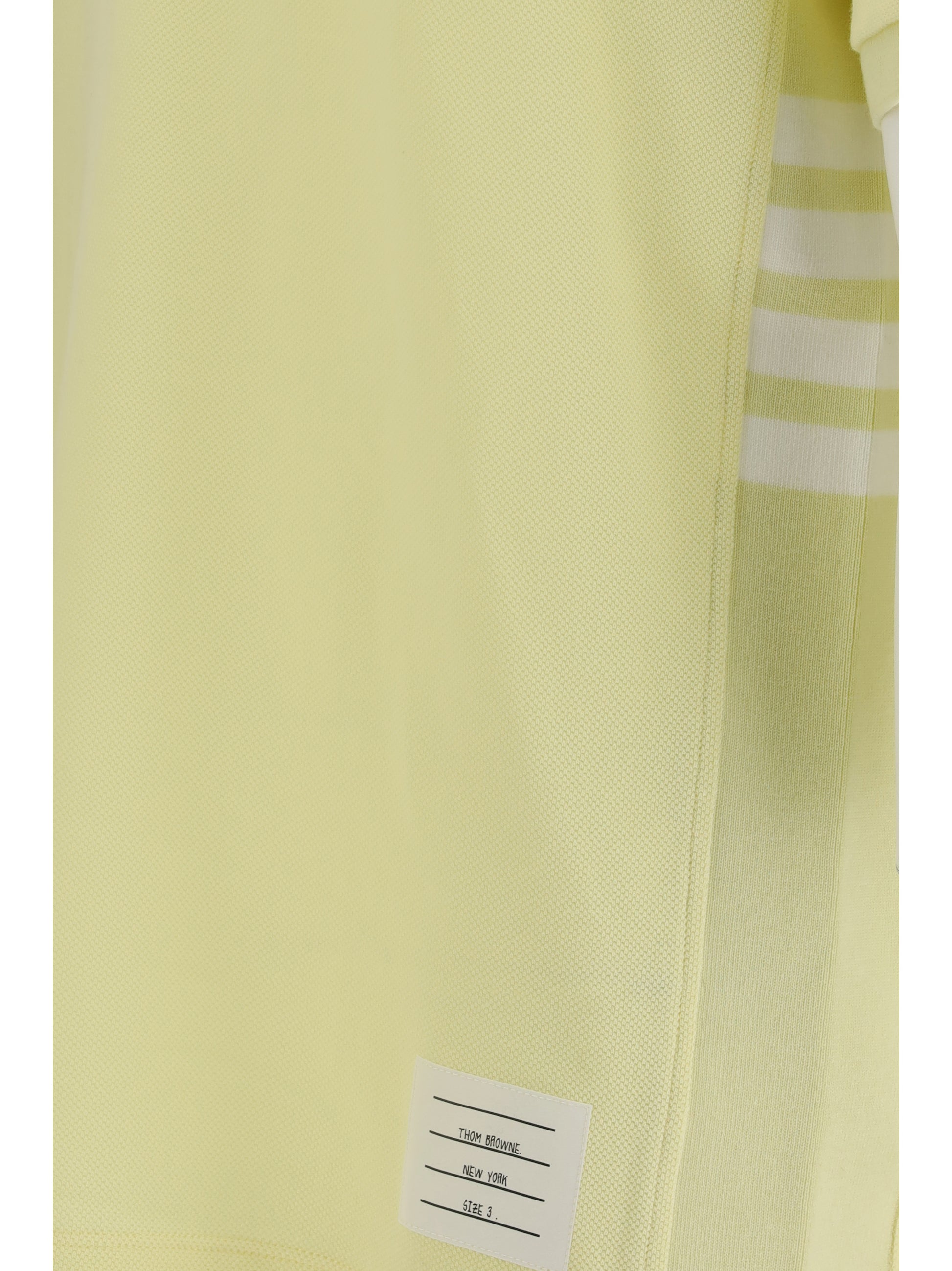Thom Browne Men Polo Whit Iconic Bands THOM BROWNE