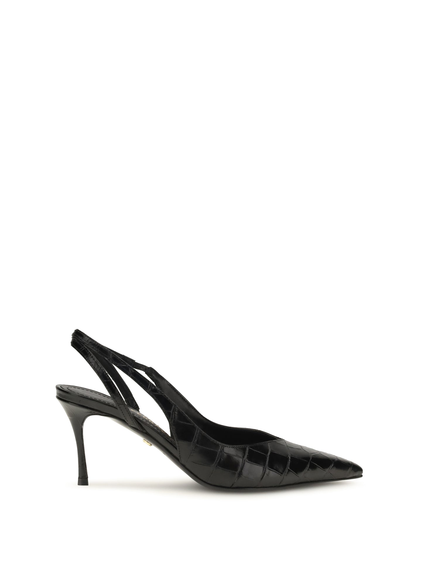 Ferragamo Women Crocodile-Effect Leather Slingback Pumps FERRAGAMO