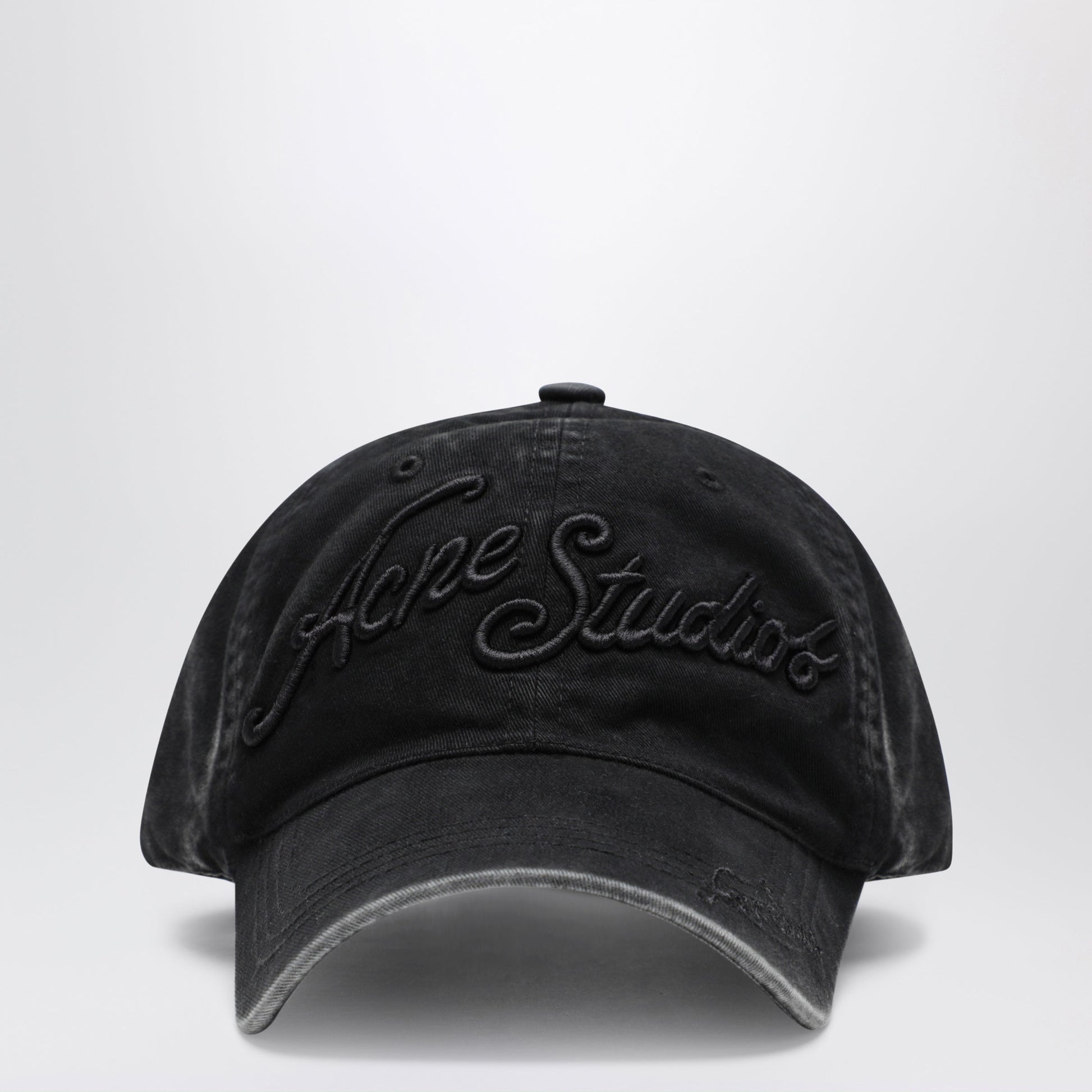 Acne Studios Black Baseball Cap With Embroidered Logo Men ACNE STUDIOS