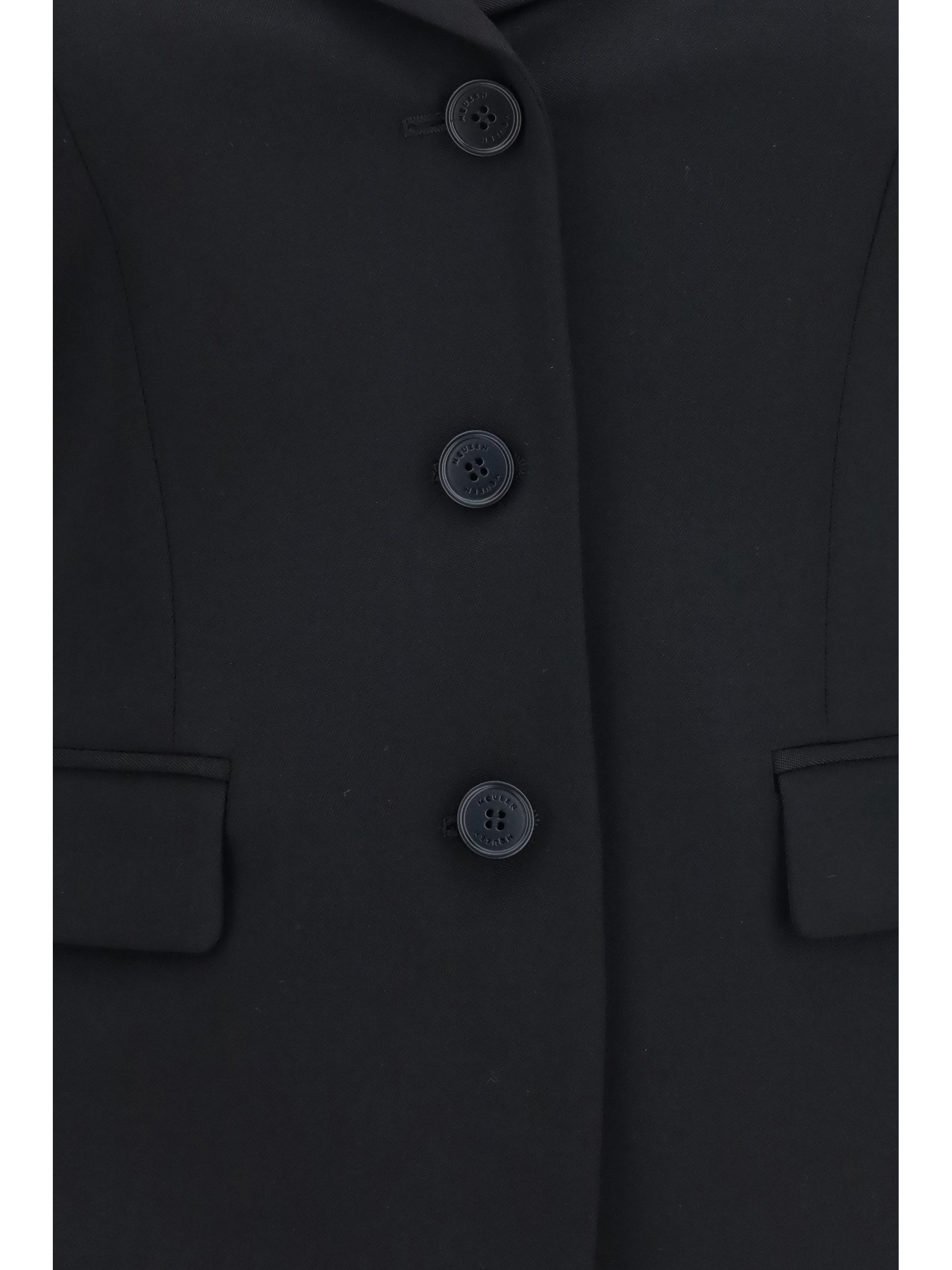 Alexander Mcqueen Women Structured Off-Shoulder Jacket With Harness Details ALEXANDER MCQUEEN