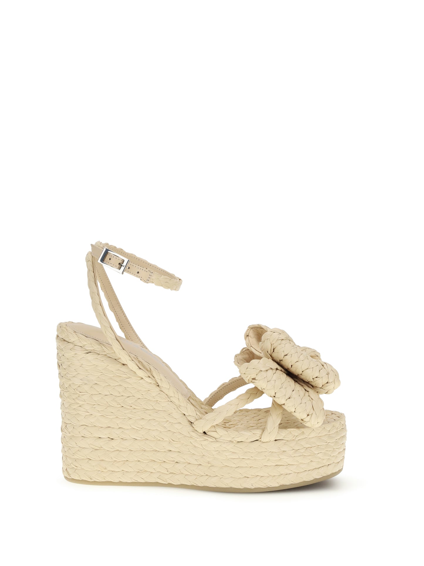 Mach & Mach Women Le Cadeau Raffia Wedge Sandals MACH & MACH