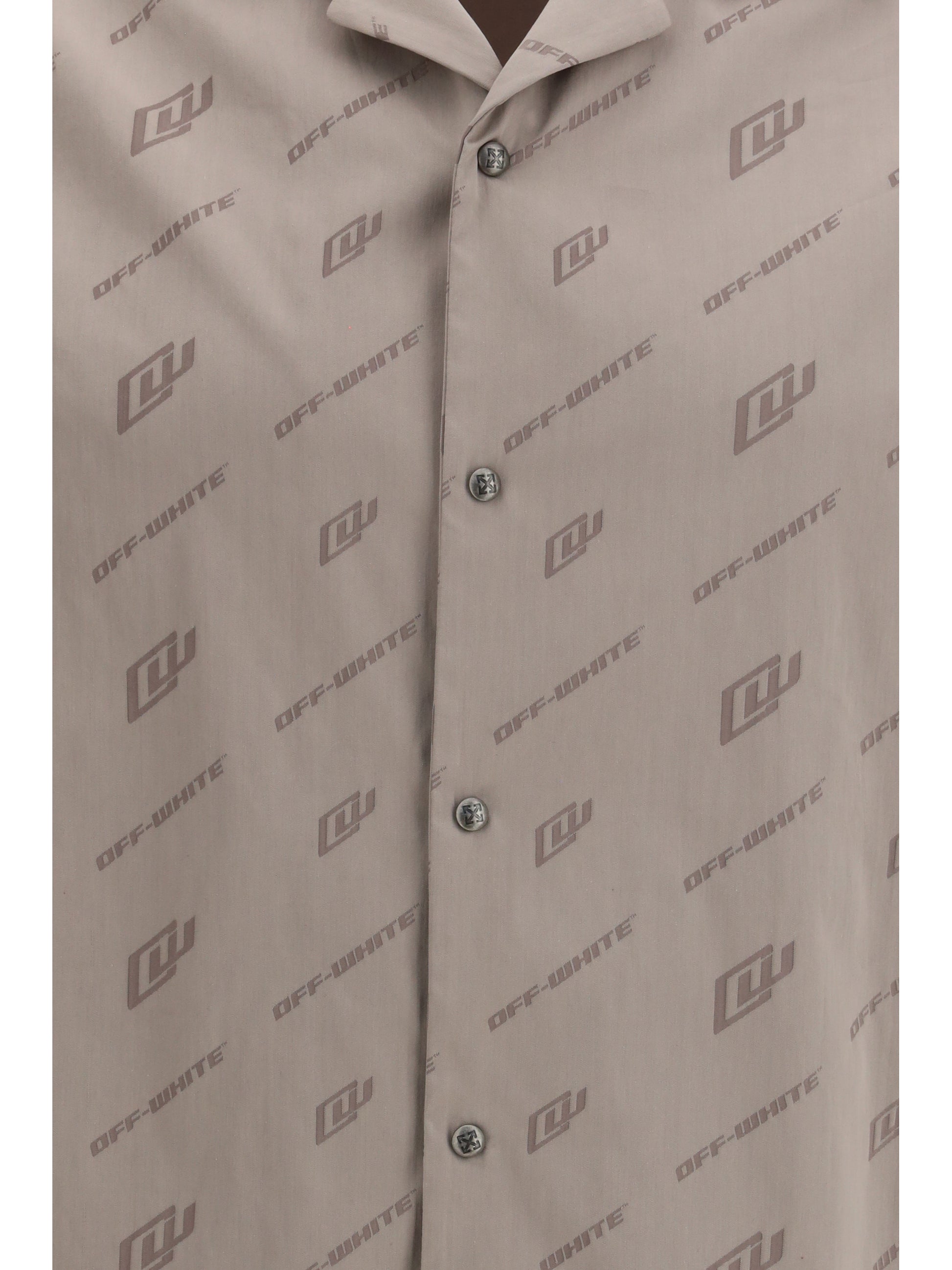Off-White Men Printed Bowling Shirt OFF-WHITE