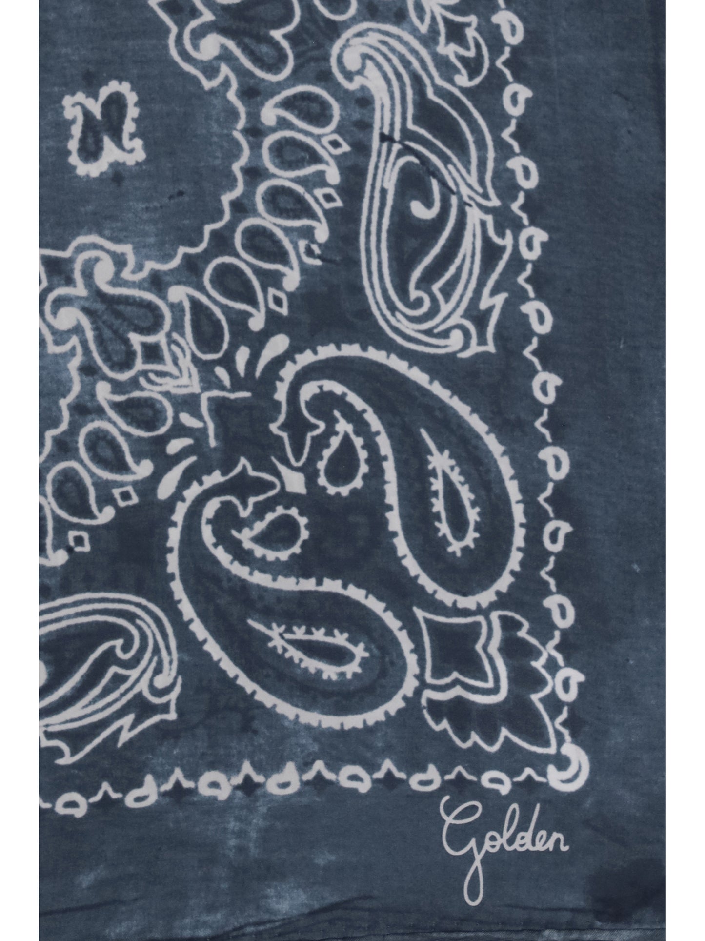 Golden Goose Women Golden Paisley Printed Silk Scarf GOLDEN GOOSE