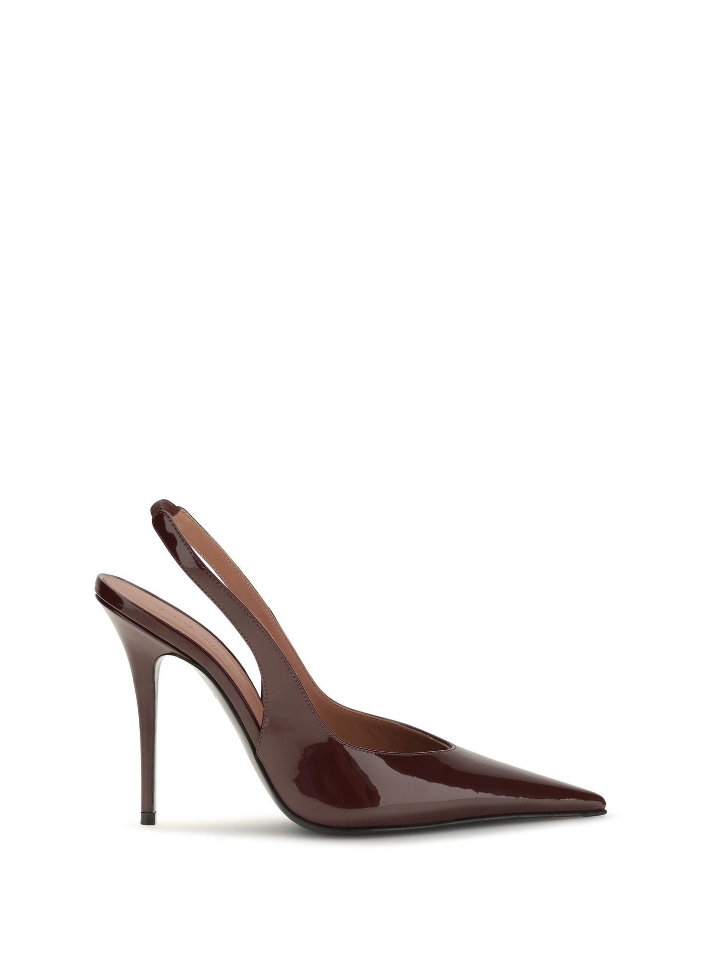 Amina Muaddi Women Anok Patent Leather Slingback Pumps AMINA MUADDI