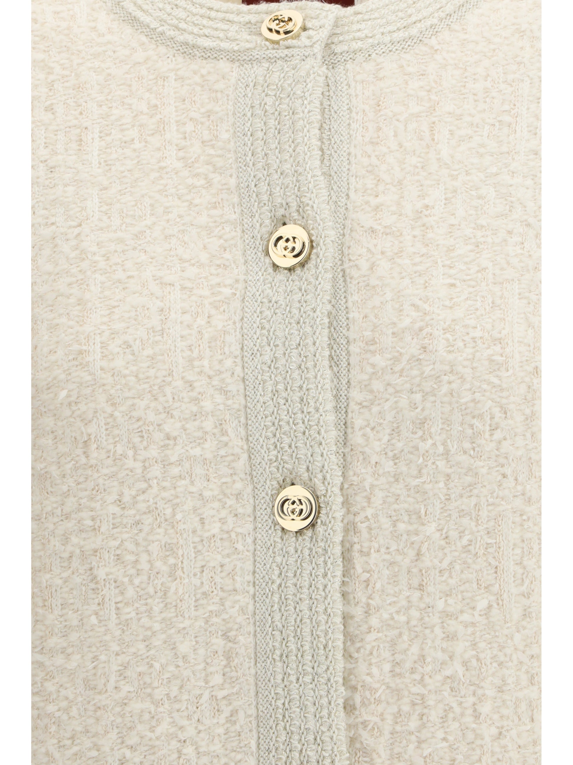 Gucci Women Bouclé Lamé Wool Cardigan GUCCI