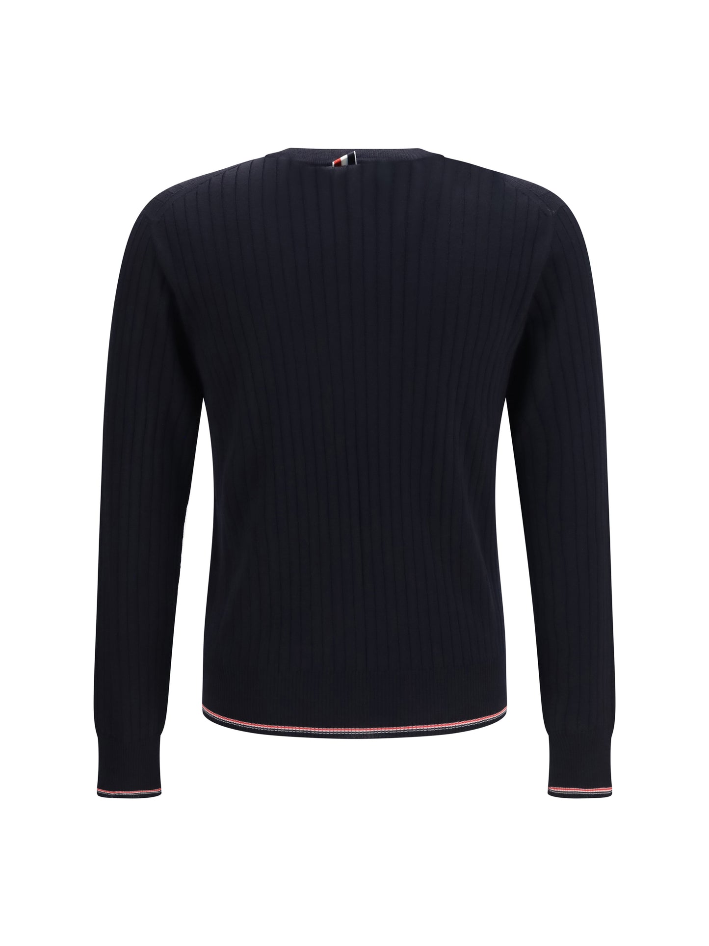 Thom Browne Men Crewneck Cotton Knit Sweater With 4-Bar Detail THOM BROWNE