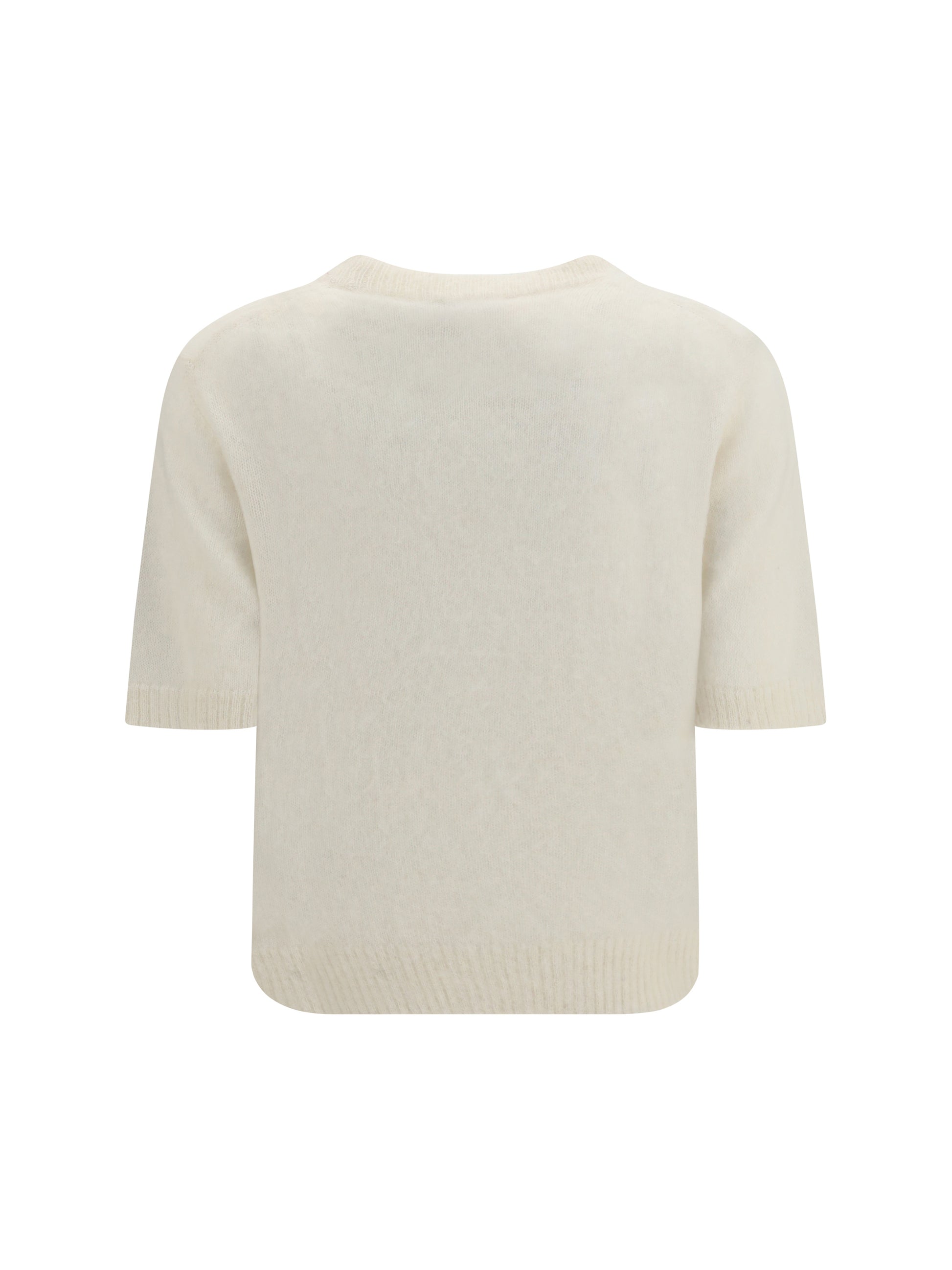 Ganni Women Alpaca Graphic Knit T-Shirt GANNI