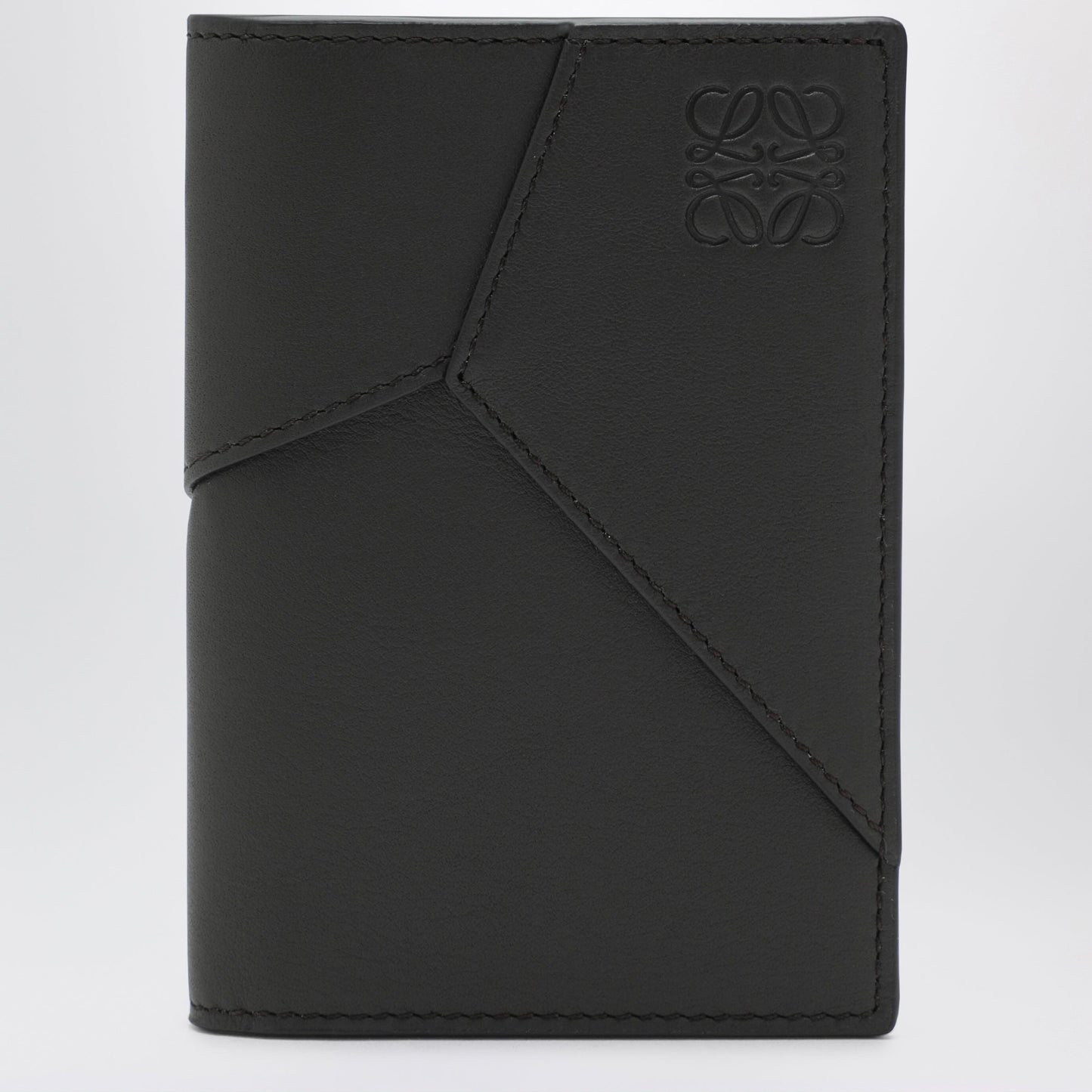 Loewe Dark Grey Leather Puzzle Bi-Fold Cardholder Men LOEWE