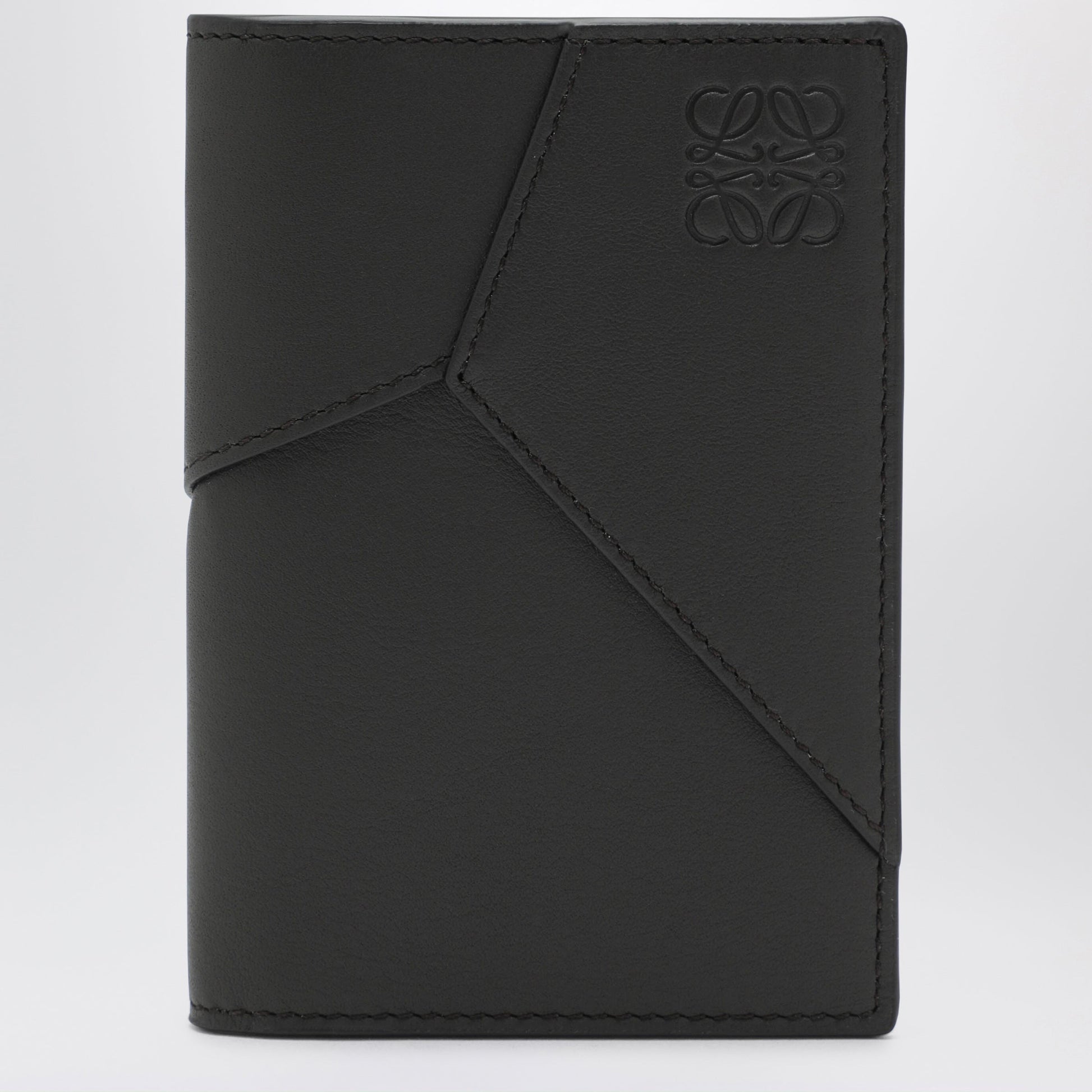 Loewe Dark Grey Leather Puzzle Bi-Fold Cardholder Men LOEWE