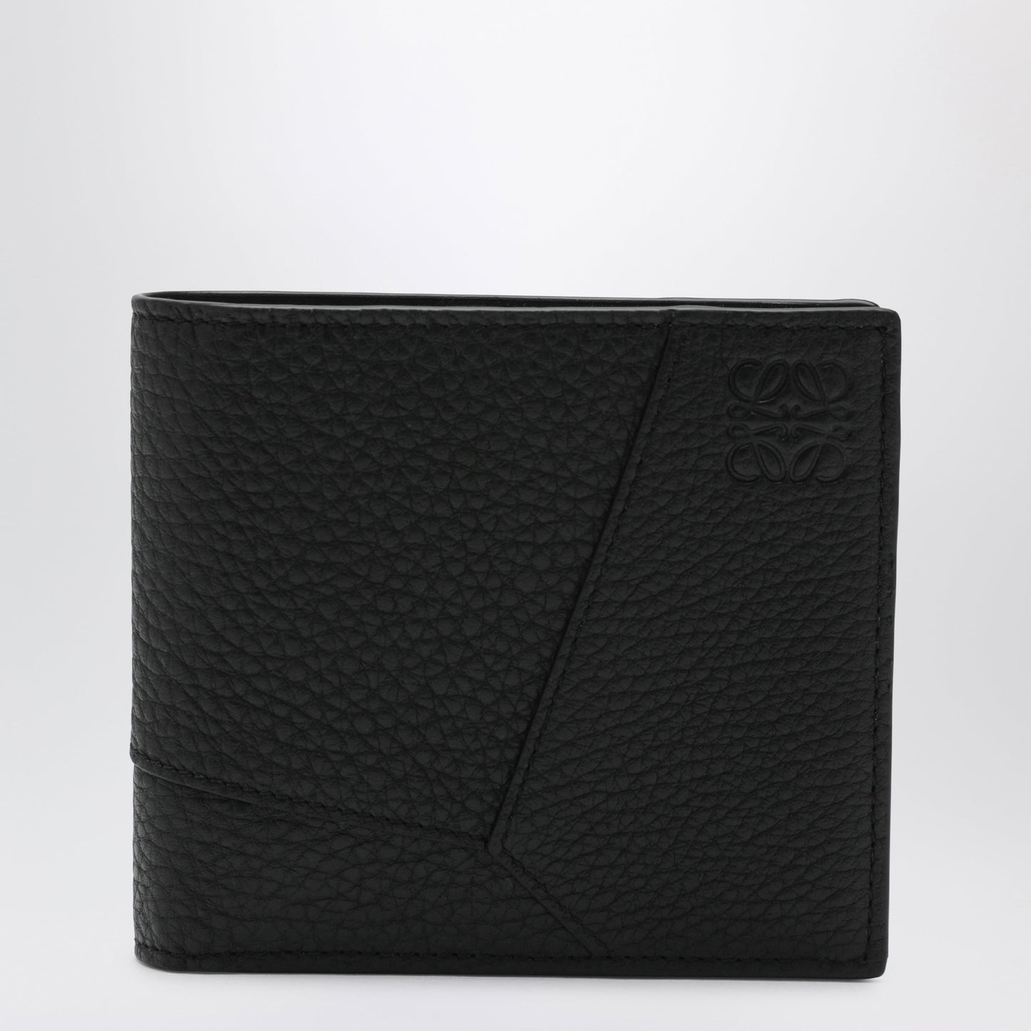 Loewe Black Grained Leather Puzzle Bi-Fold Wallet Men LOEWE