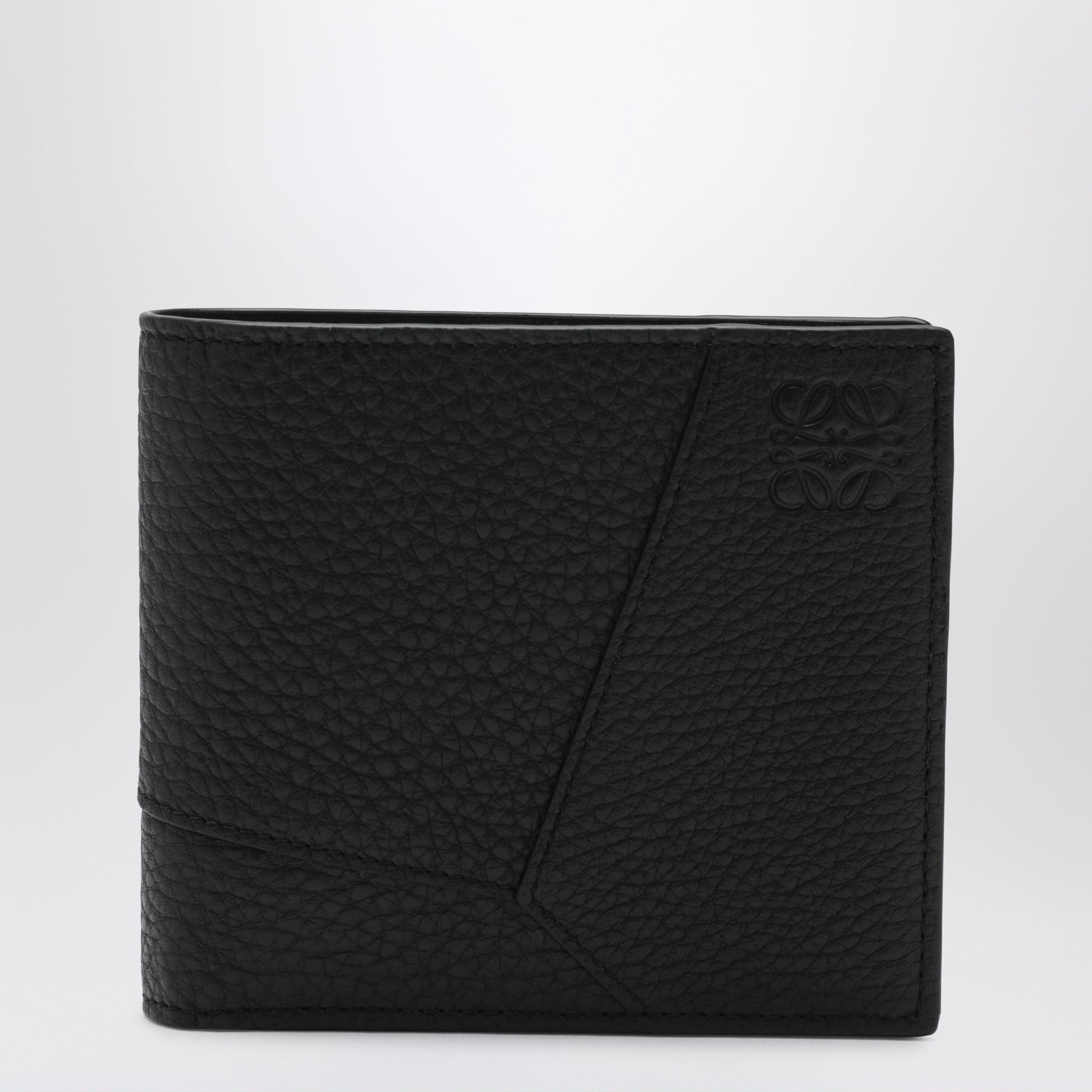 Loewe Black Grained Leather Puzzle Bi-Fold Wallet Men LOEWE