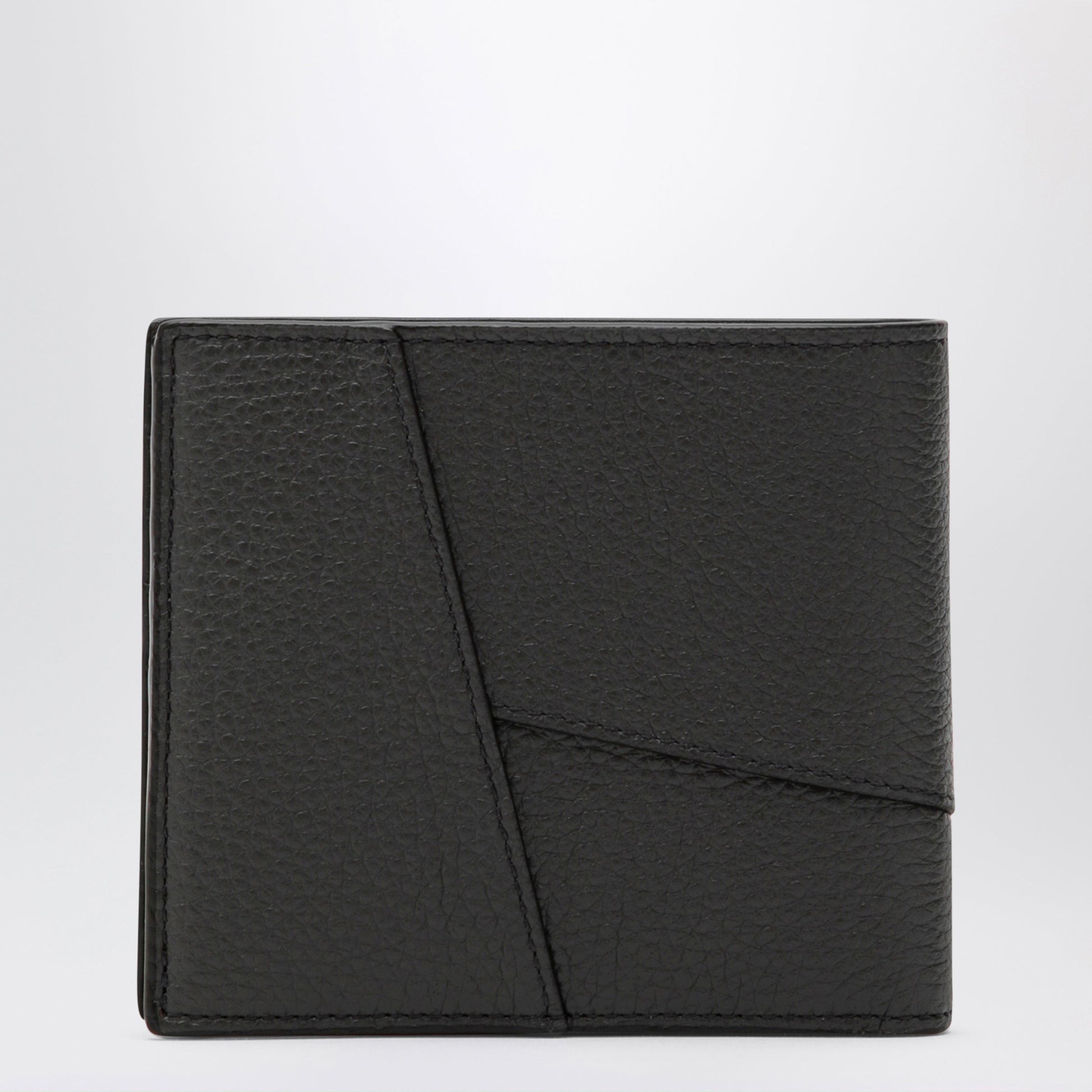 Loewe Dark Grey Puzzle Bi-Fold Wallet In Grained Leather Men LOEWE